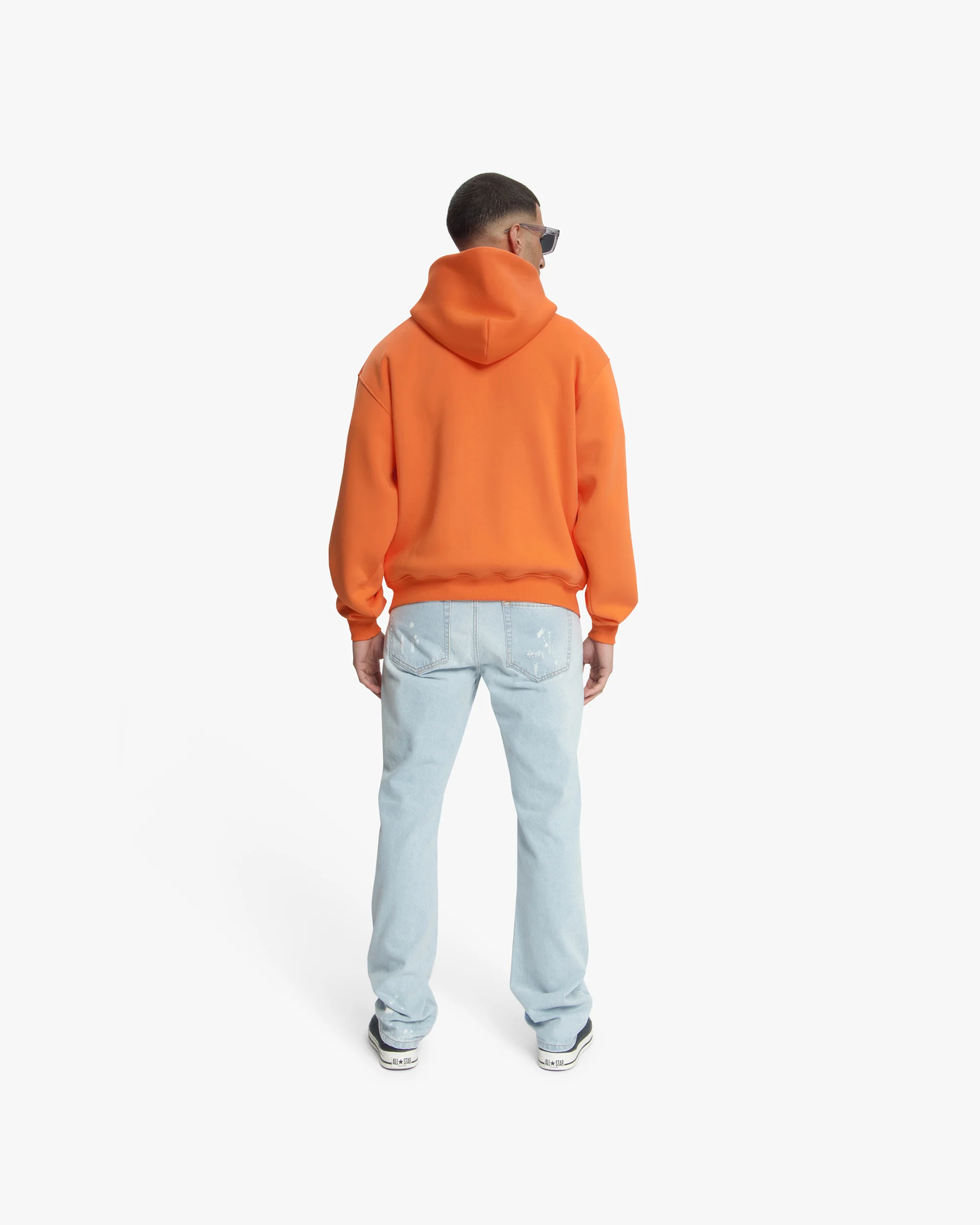 Croyez Etiquette Zip Hoodie | Orange - Image 6
