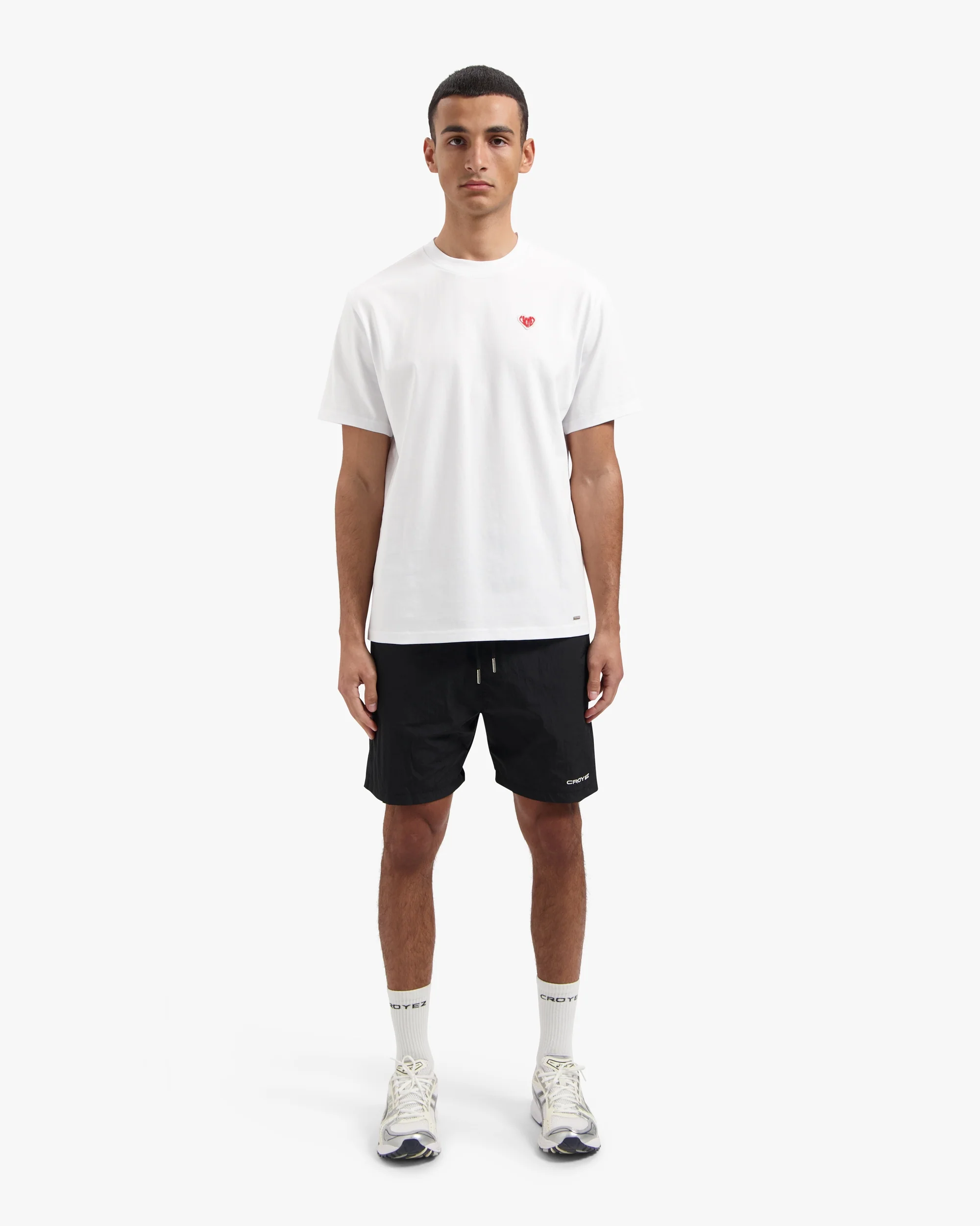 CROYEZ FELT HEART T-SHIRT | WHITE/RED - Image 5
