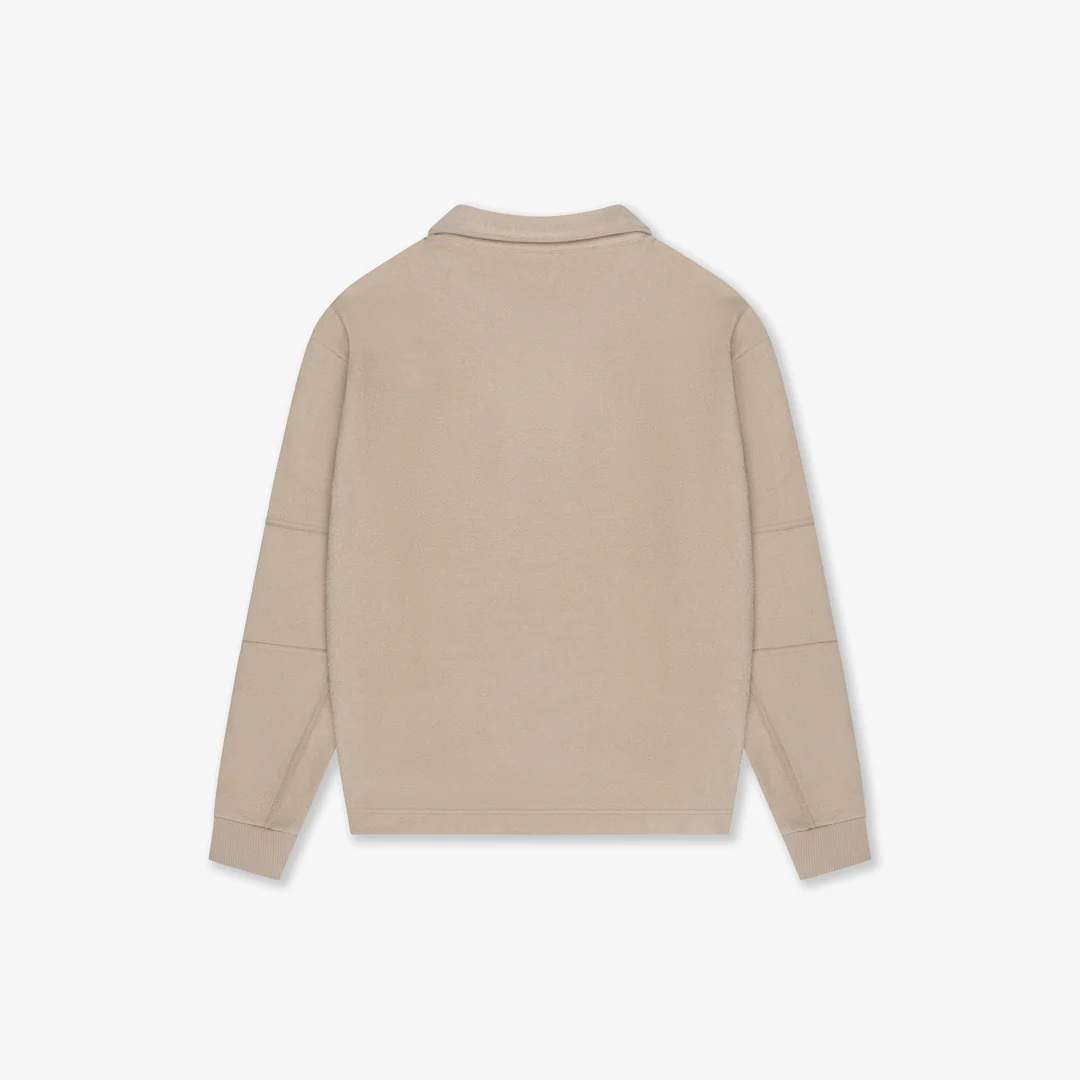 CROYEZ FLEECE POLO SWEATER | SAND - Image 2