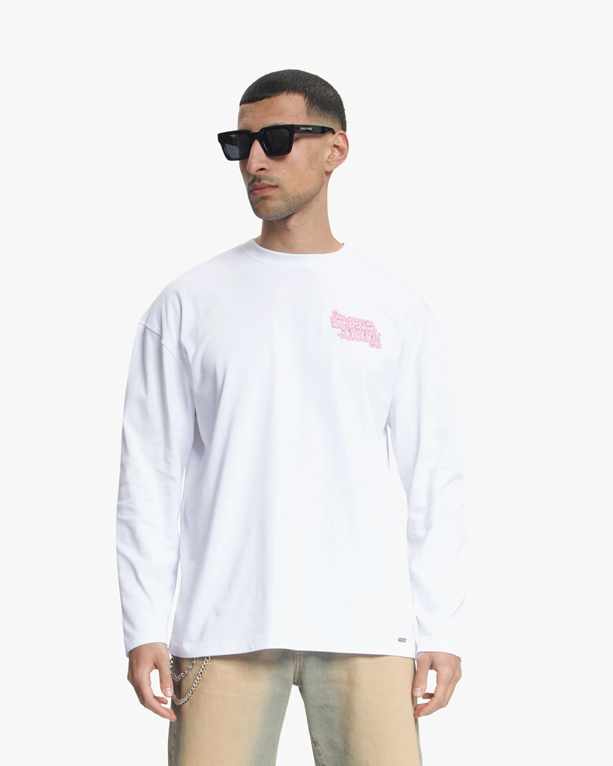 Croyez Fleur Heureuse Longsleeve | White - Image 3