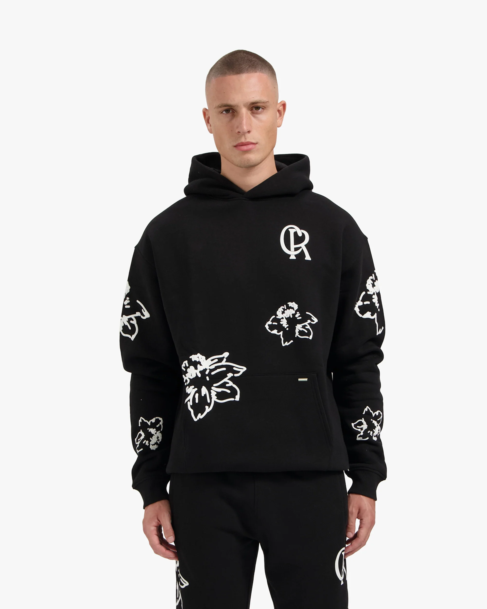 CROYEZ FLOWER HOODIE | BLACK - Image 3