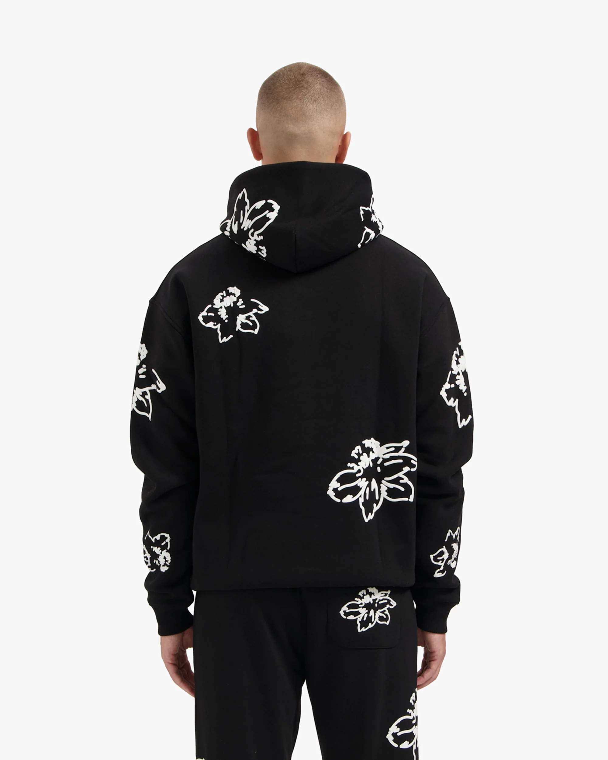 CROYEZ FLOWER HOODIE | BLACK - Image 4