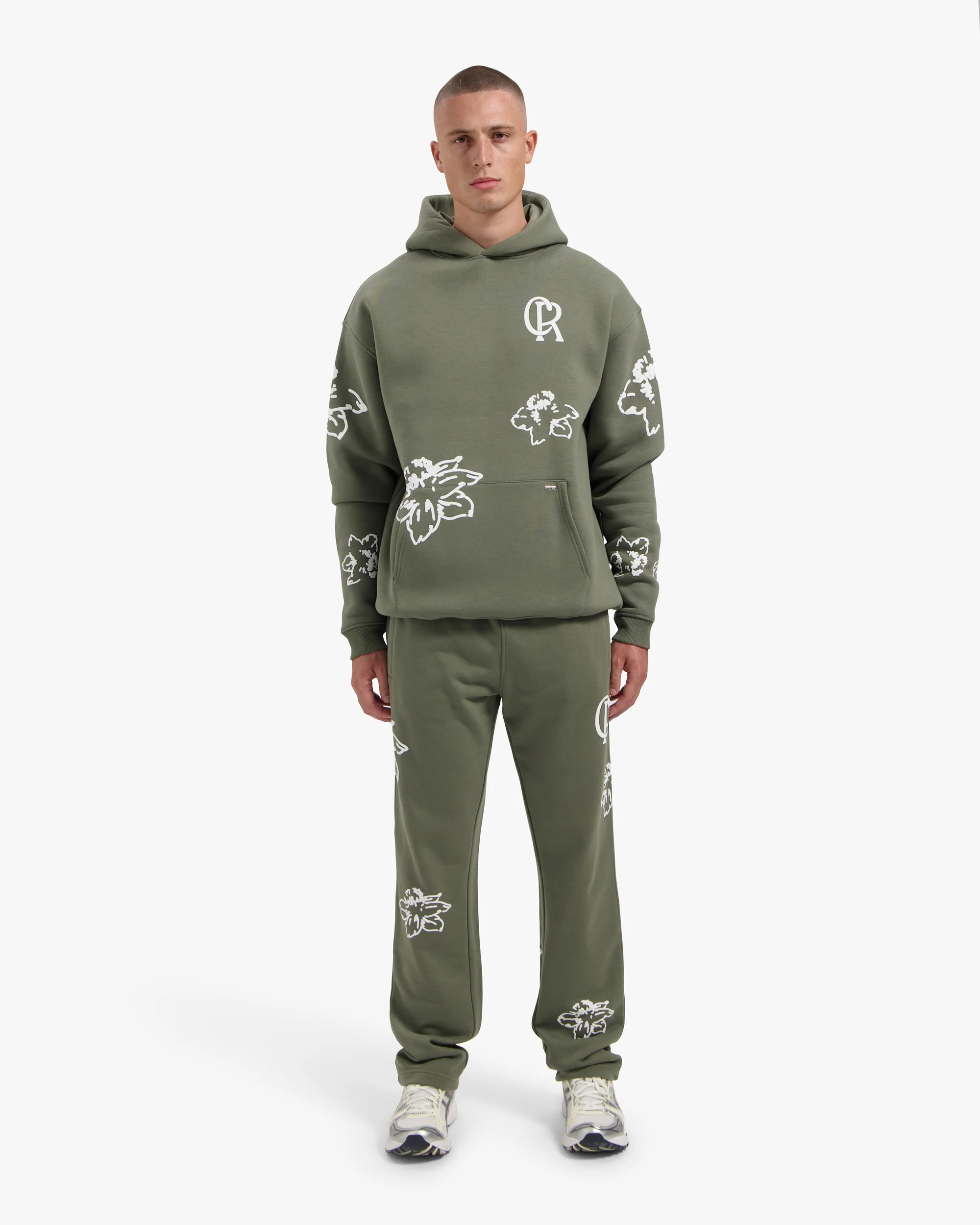 CROYEZ FLOWER HOODIE | DUSTY OLIVE - Image 5