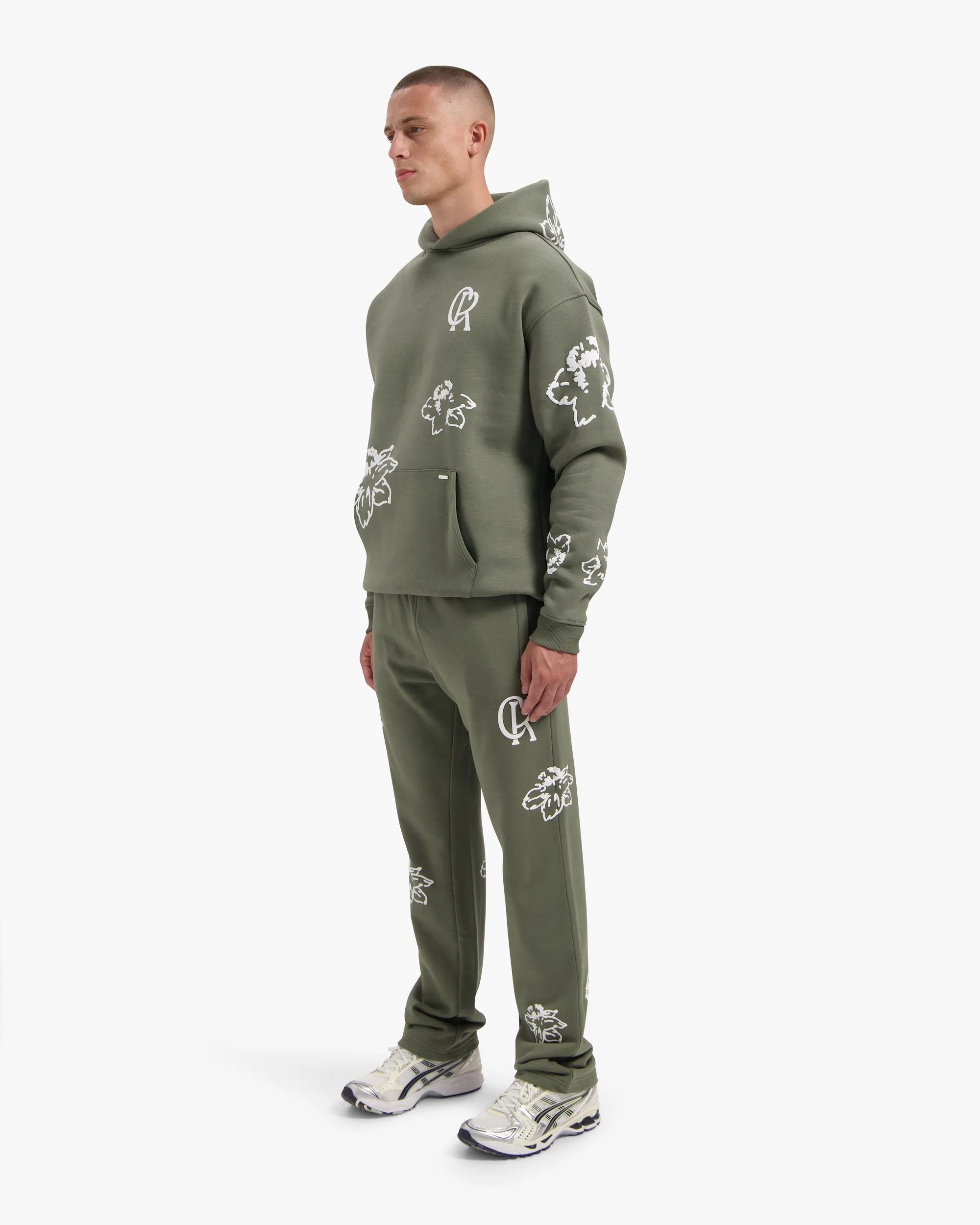 CROYEZ FLOWER HOODIE | DUSTY OLIVE - Image 7