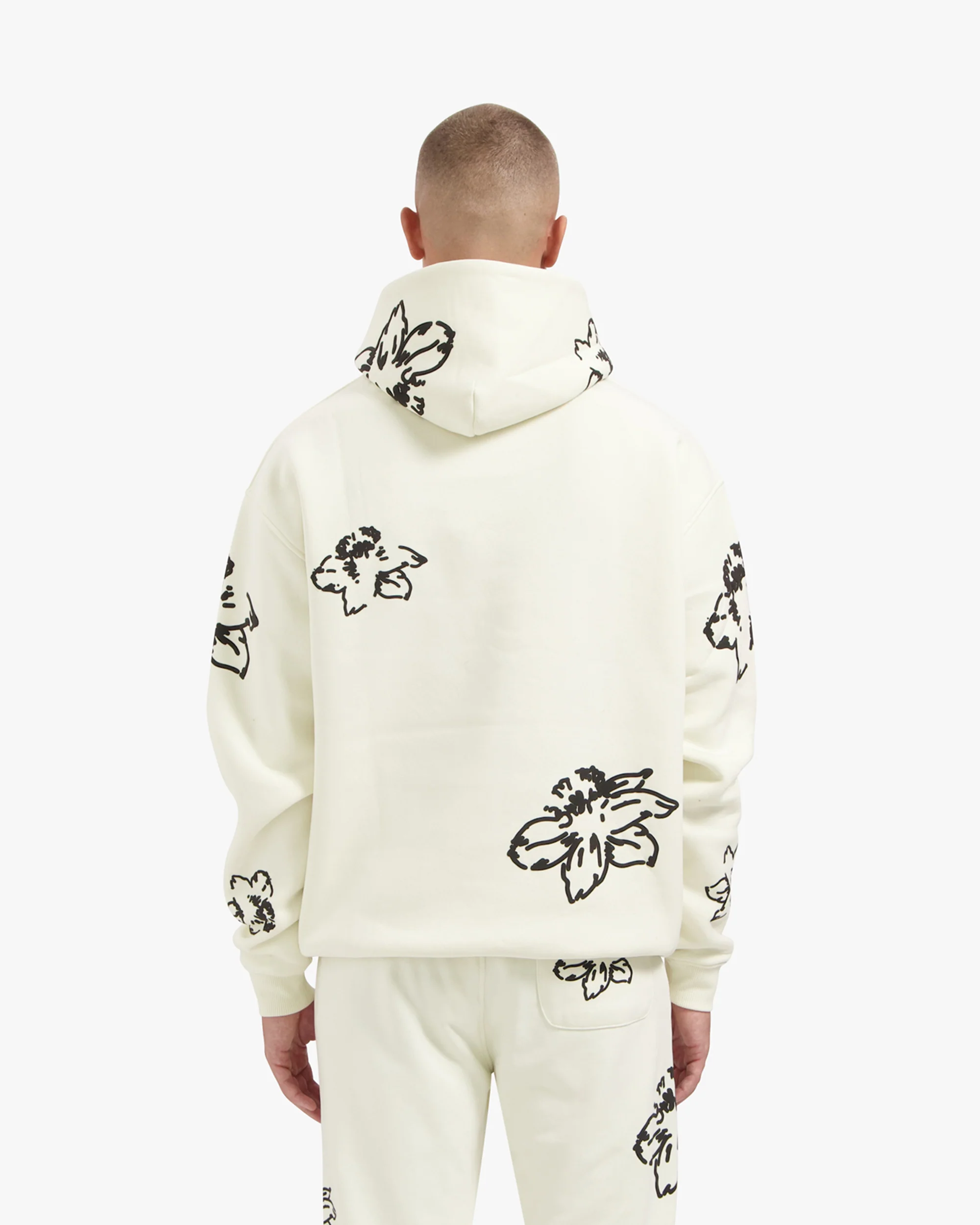 CROYEZ FLOWER HOODIE | OFF-WHITE - Image 4
