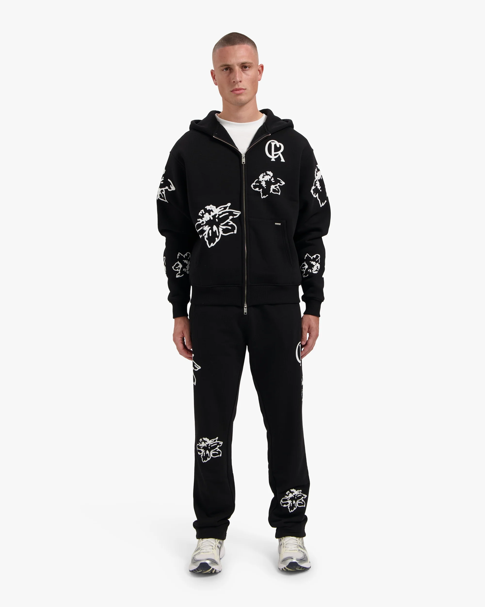 CROYEZ FLOWER ZIP-HOODIE | BLACK - Image 5