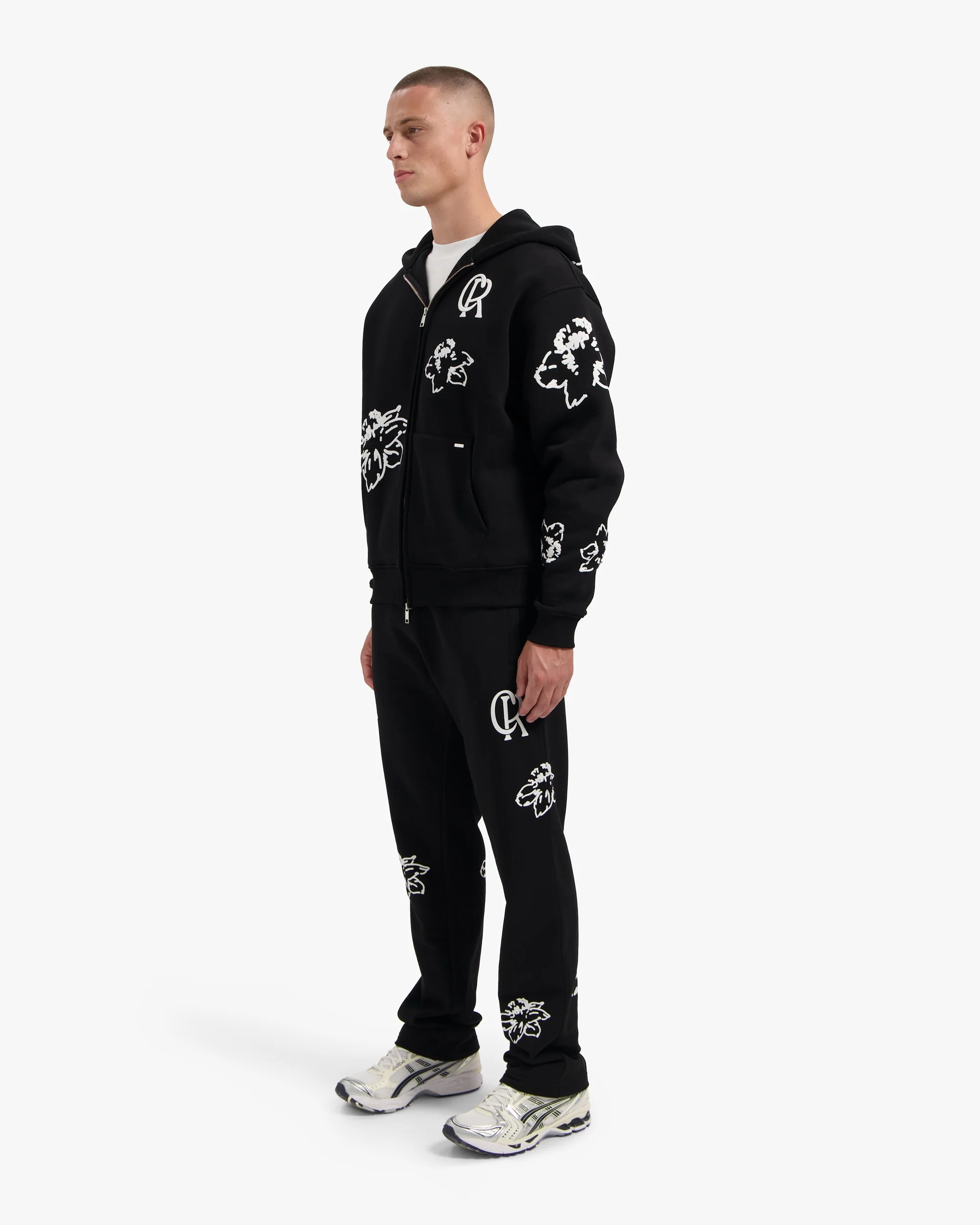 CROYEZ FLOWER ZIP-HOODIE | BLACK - Image 7
