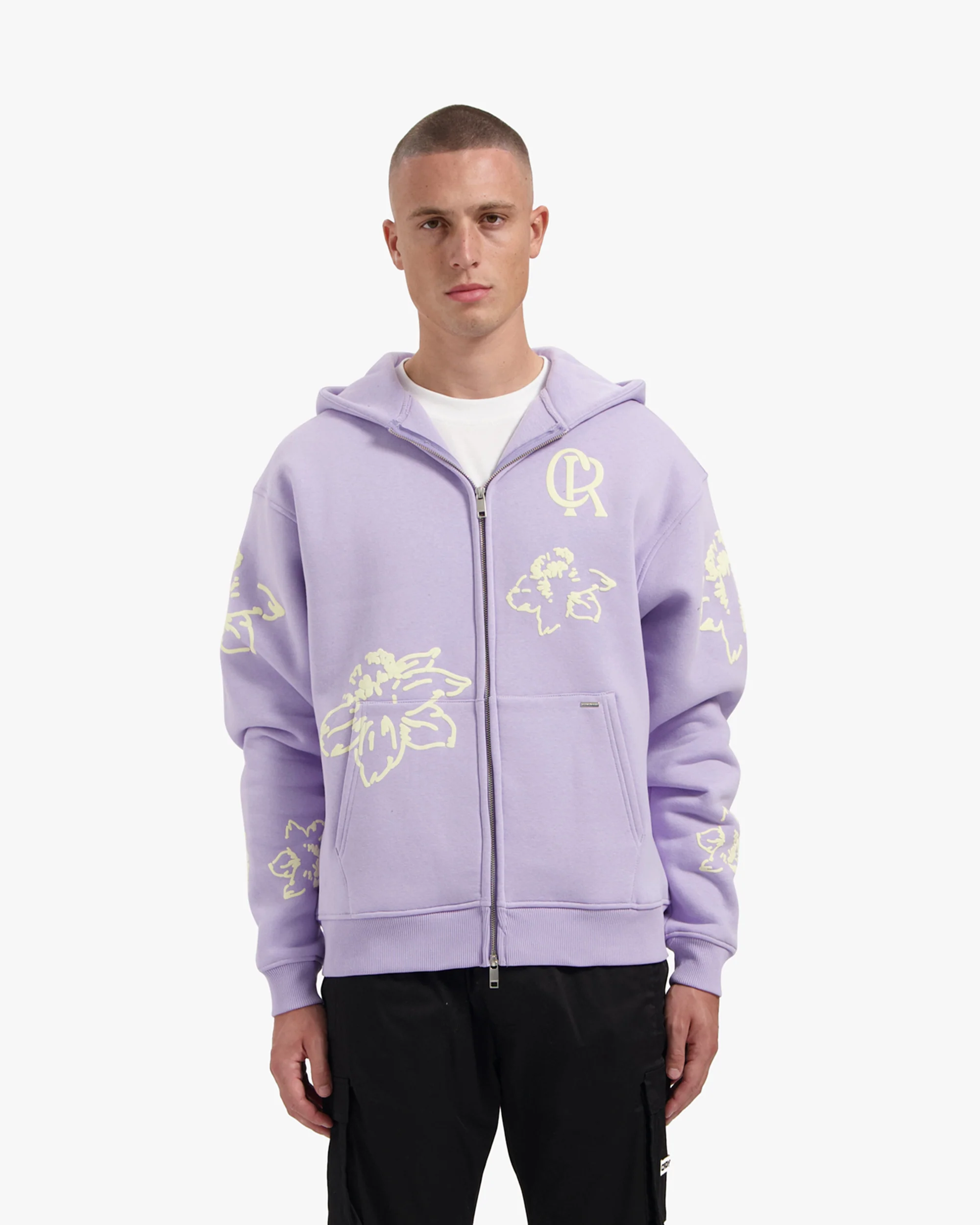 CROYEZ FLOWER ZIP-HOODIE | LILAC - Image 3