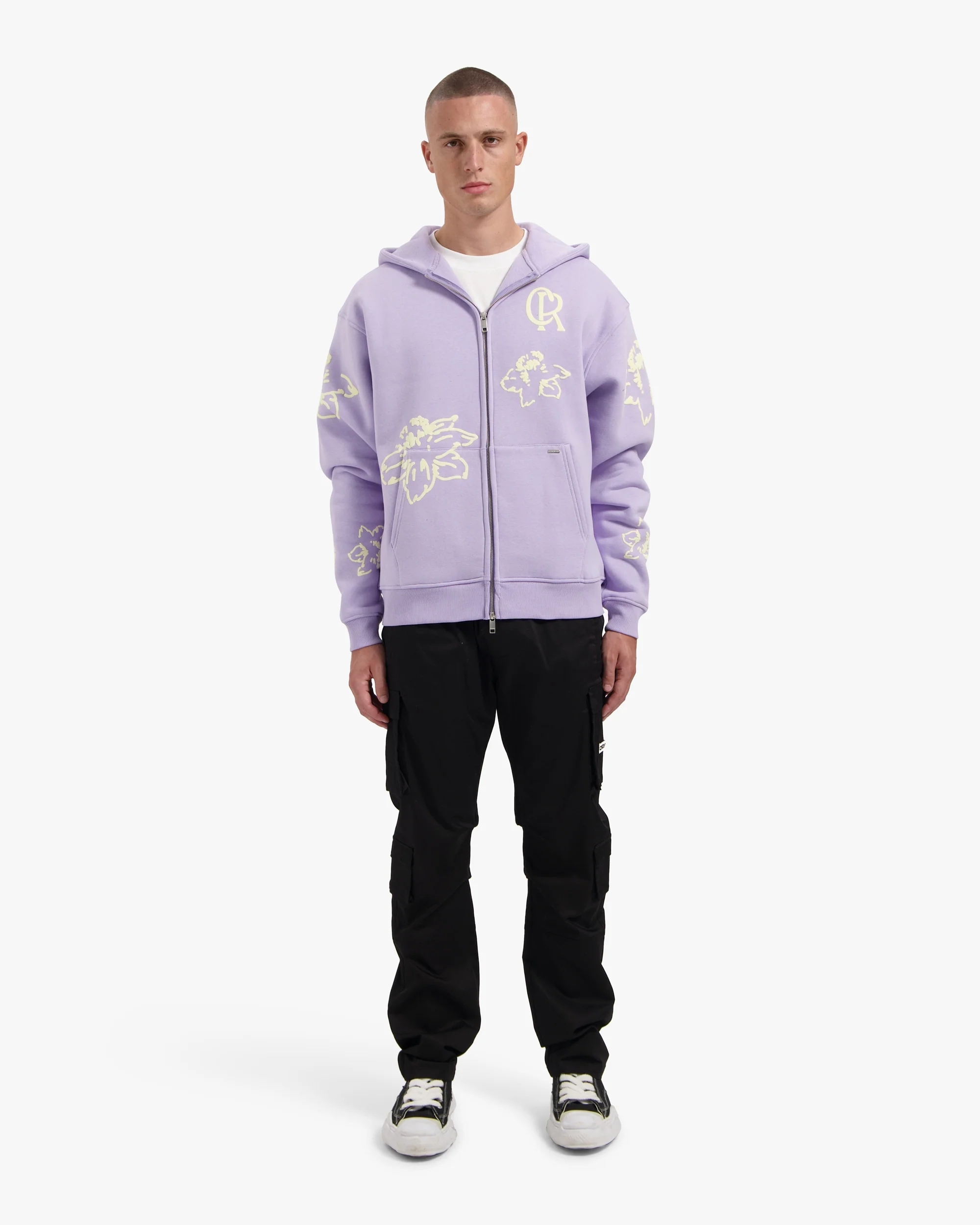 CROYEZ FLOWER ZIP-HOODIE | LILAC - Image 5