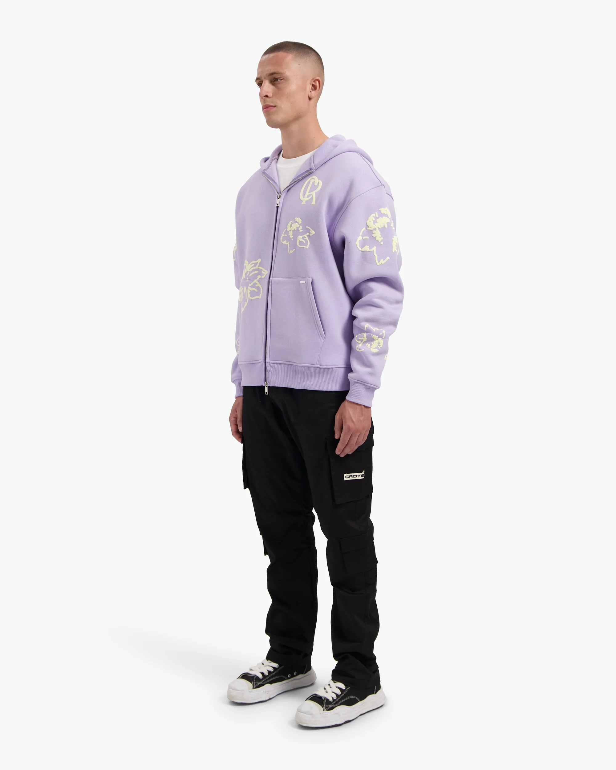 CROYEZ FLOWER ZIP-HOODIE | LILAC - Image 7