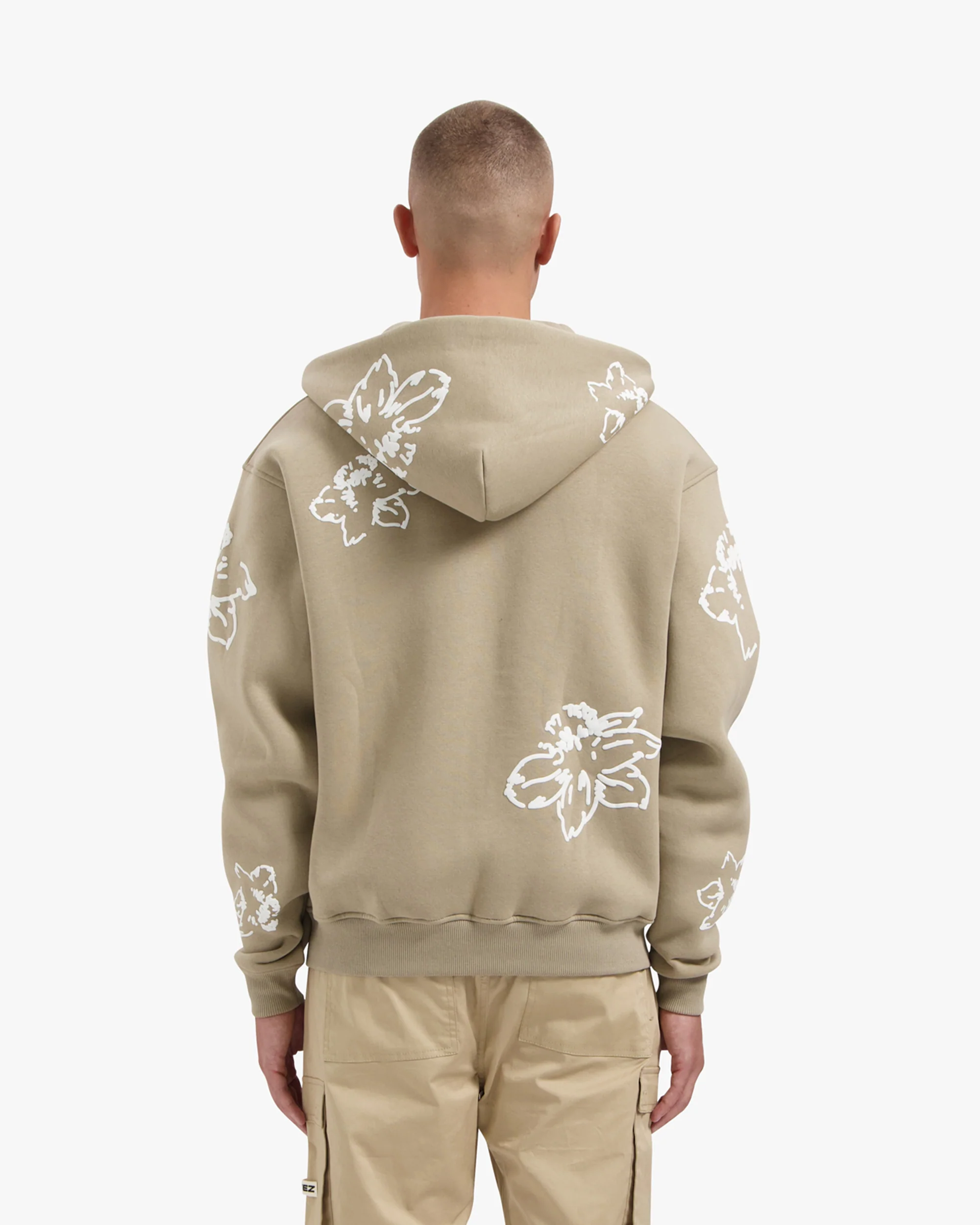 CROYEZ FLOWER ZIP-HOODIE | SAND - Image 4