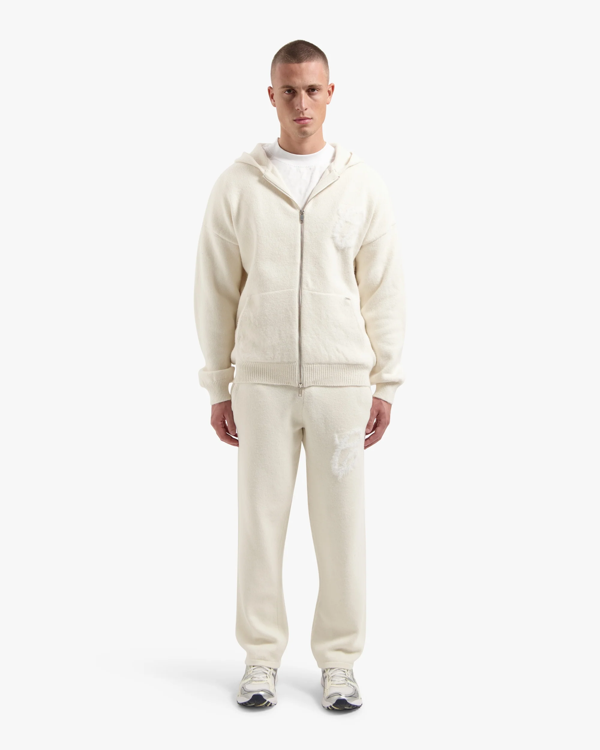 CROYEZ FLUFFY ESSENCE KNIT SWEATPANTS | CREAM - Image 5