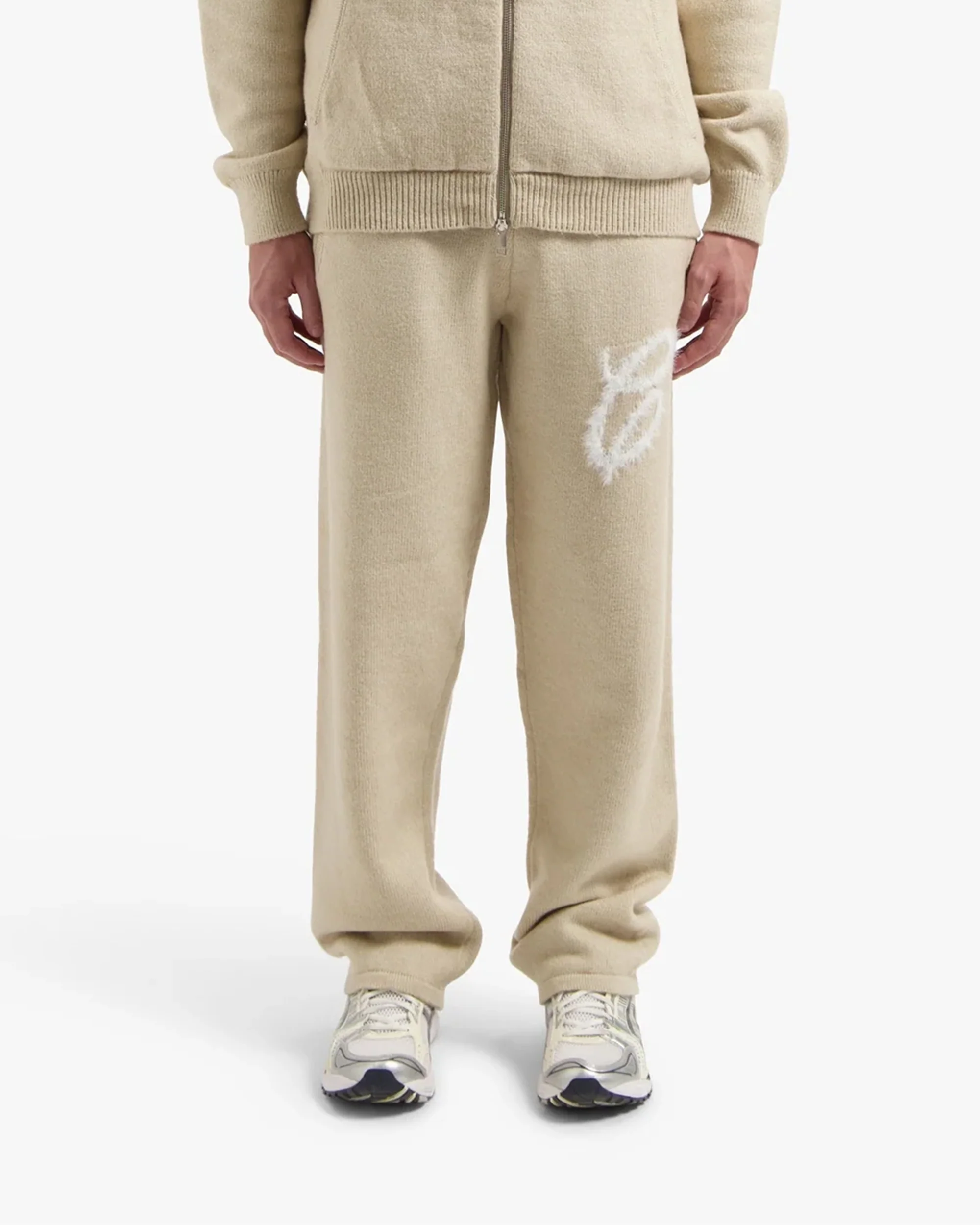 CROYEZ FLUFFY ESSENCE KNIT SWEATPANTS | SAND - Image 3
