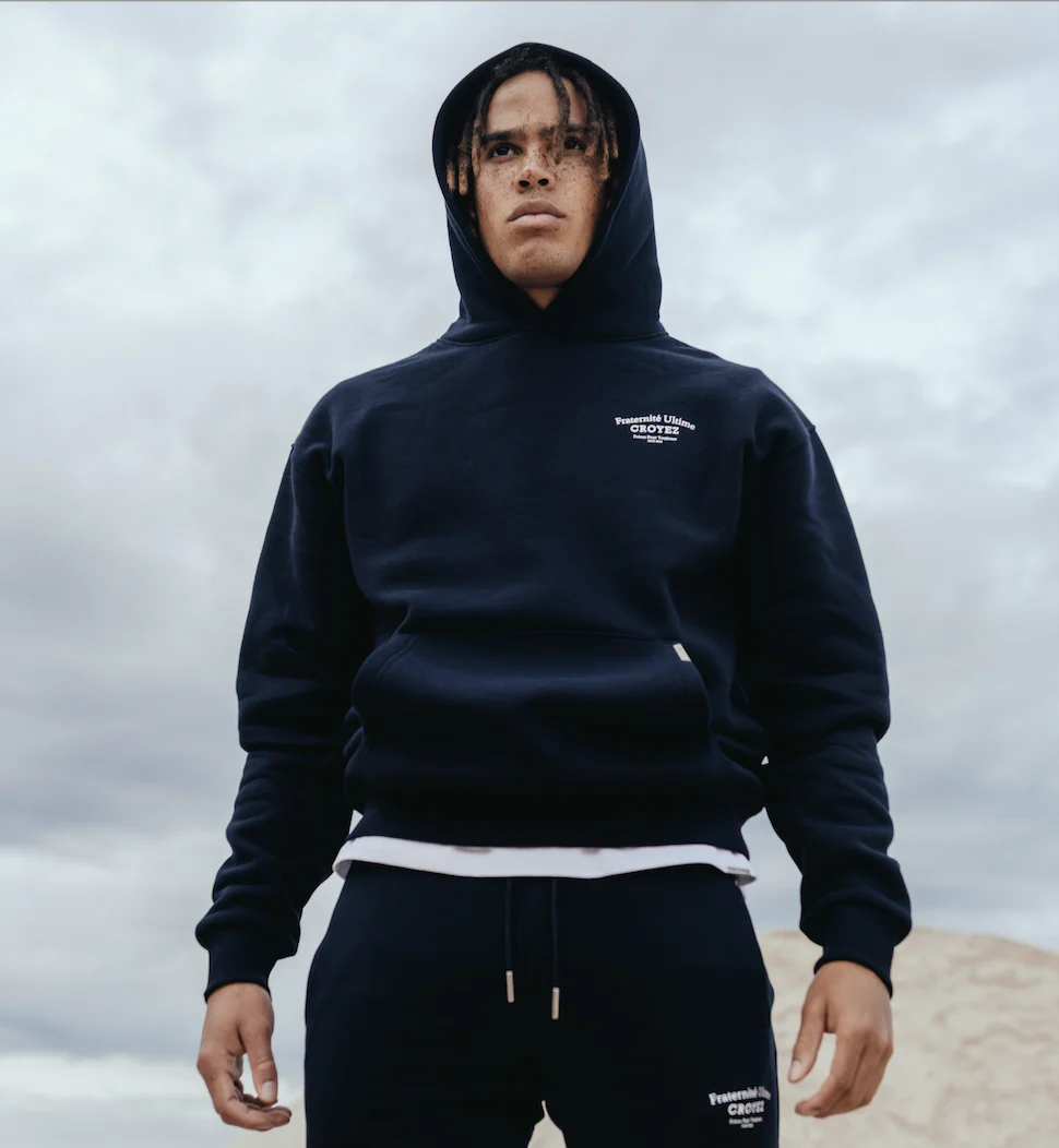 CROYEZ FRATERNITÉ HOODIE | NAVY/WHITE - Image 3