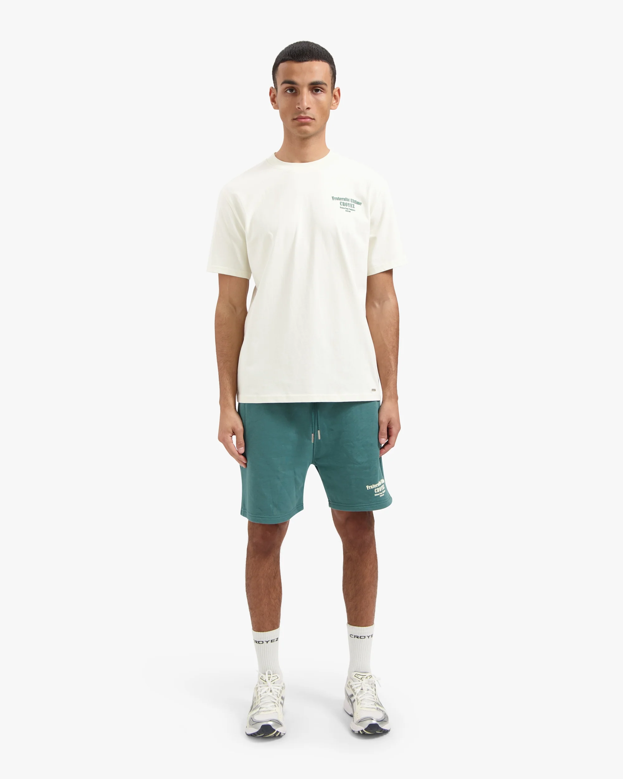 CROYEZ FRATERNITÉ SHORTS | GREEN/OFF-WHITE - Image 5