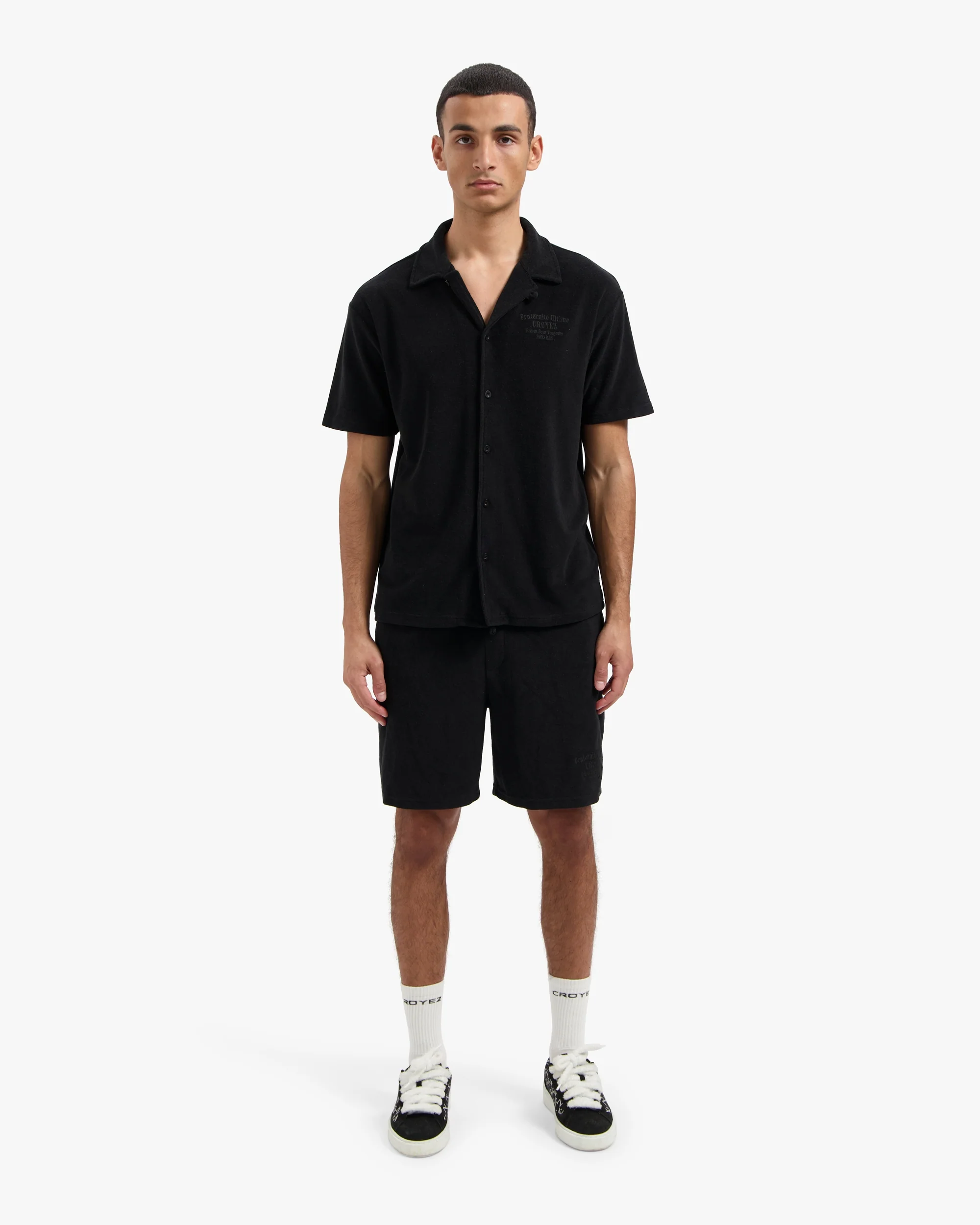 CROYEZ FRATERNITÉ TOWELLING SHORTS | BLACK - Image 5