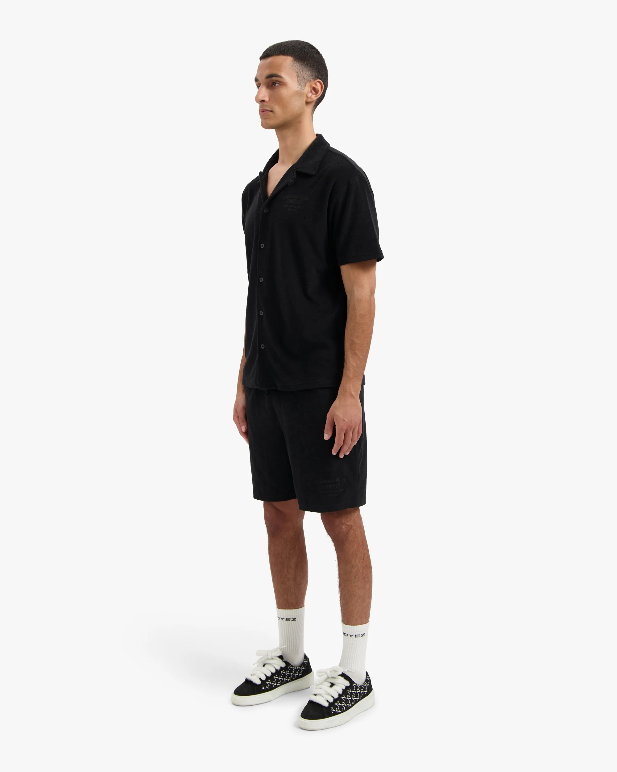 CROYEZ FRATERNITÉ TOWELLING SHORTS | BLACK - Image 7