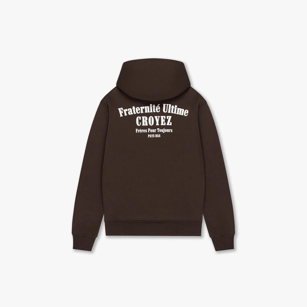 CROYEZ FRATERNITÉ ZIP-HOODIE | BROWN - Image 2