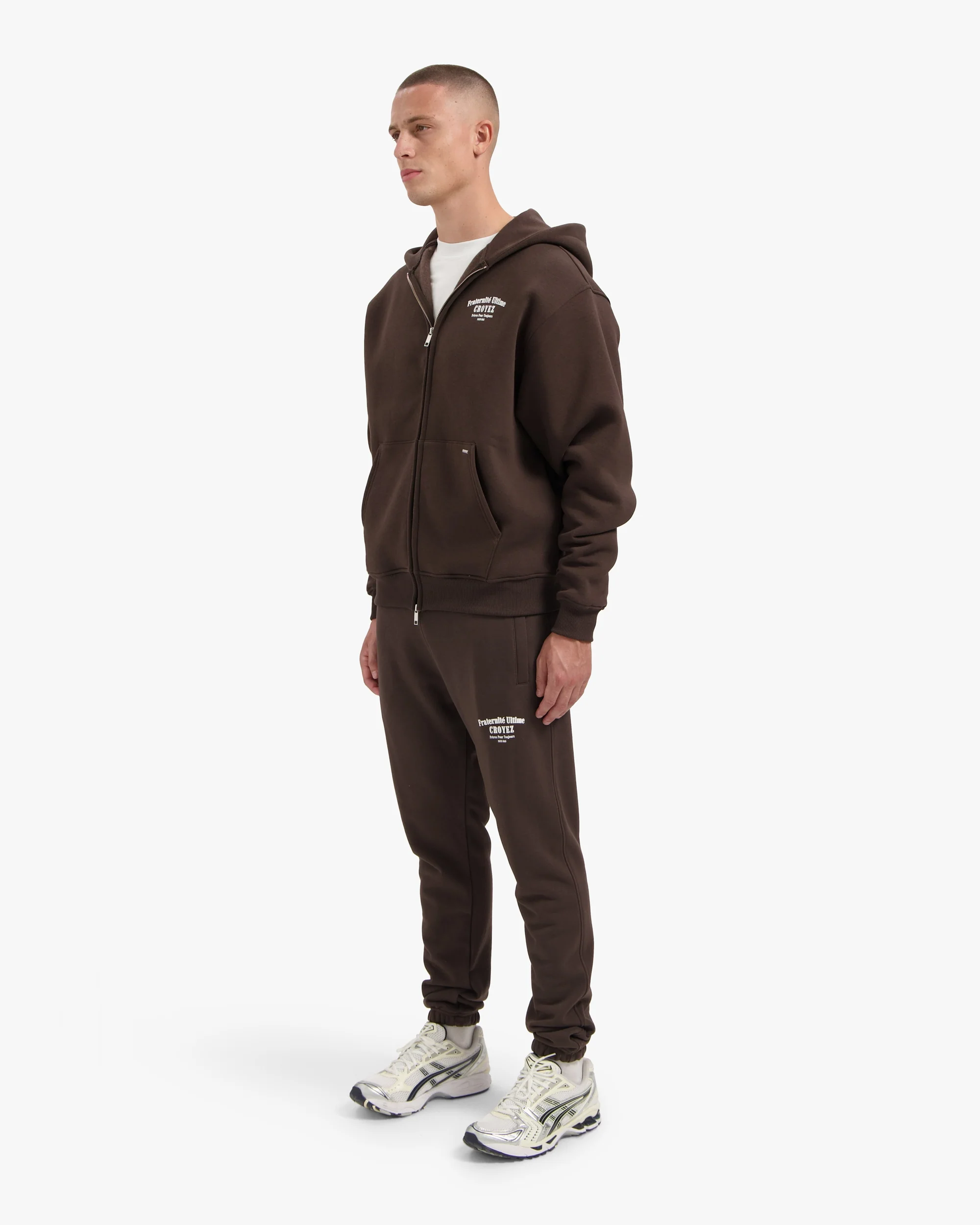CROYEZ FRATERNITÉ ZIP-HOODIE | BROWN - Image 6