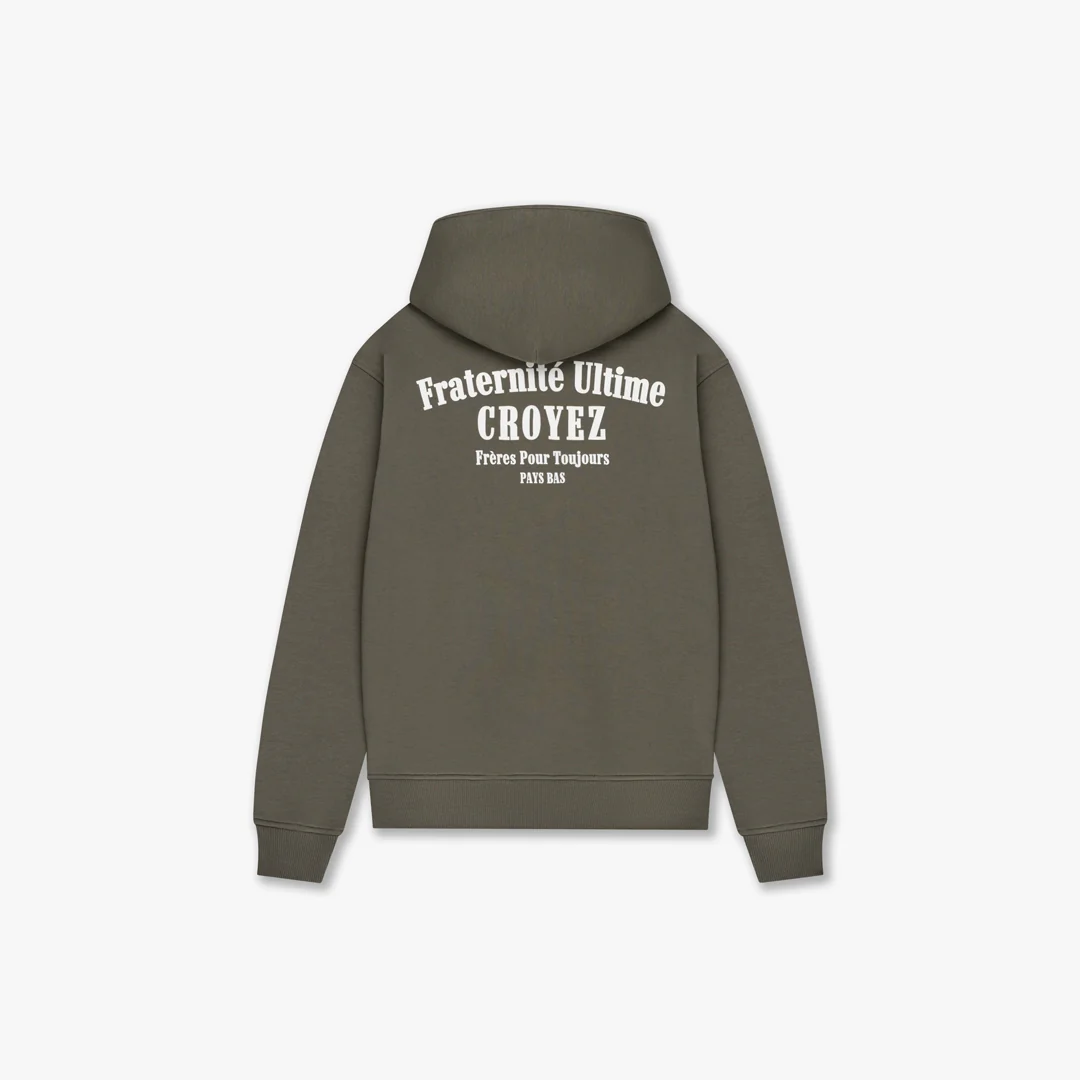 CROYEZ FRATERNITÉ ZIP-HOODIE | DUSTY OLIVE - Image 2