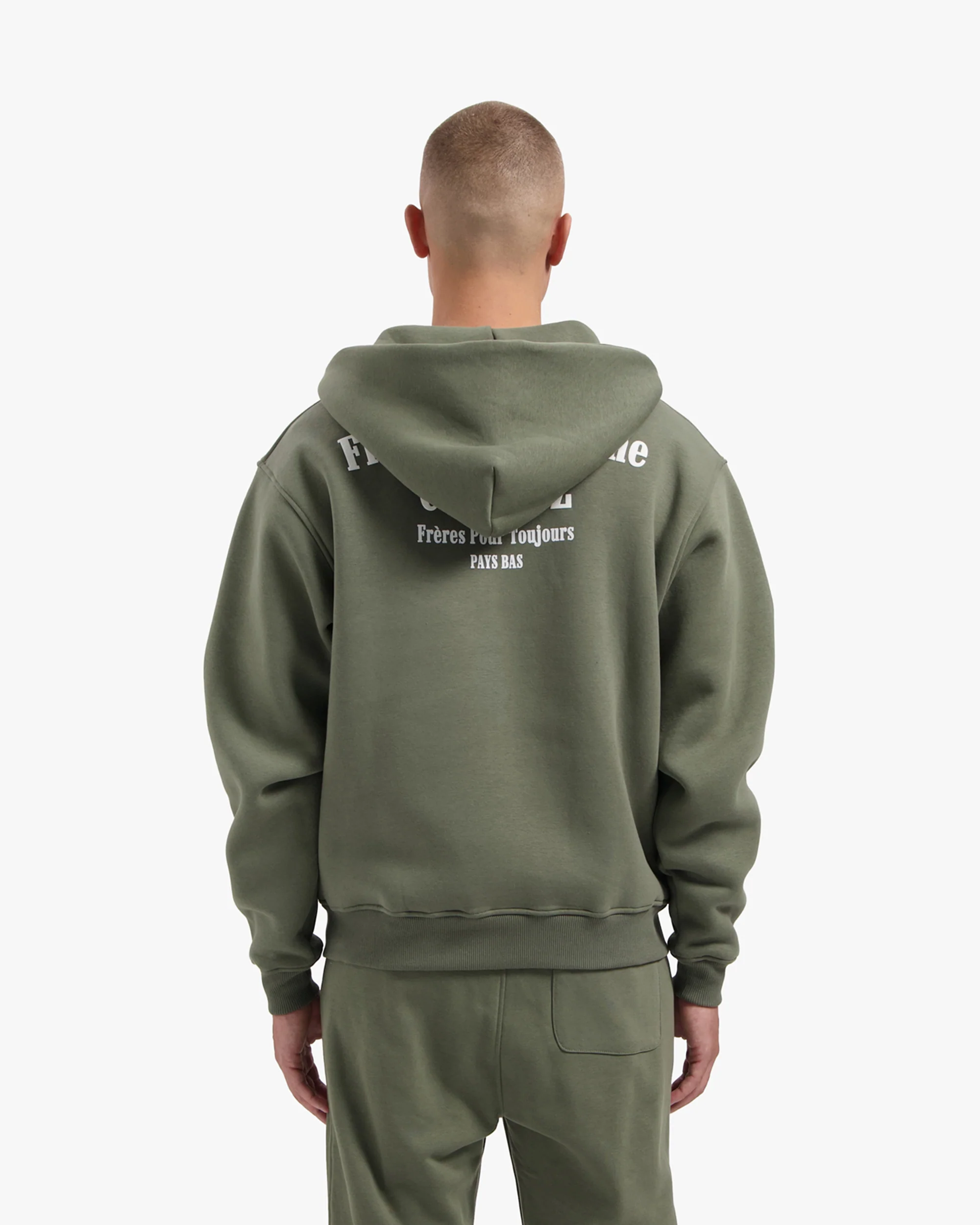 CROYEZ FRATERNITÉ ZIP-HOODIE | DUSTY OLIVE - Image 4