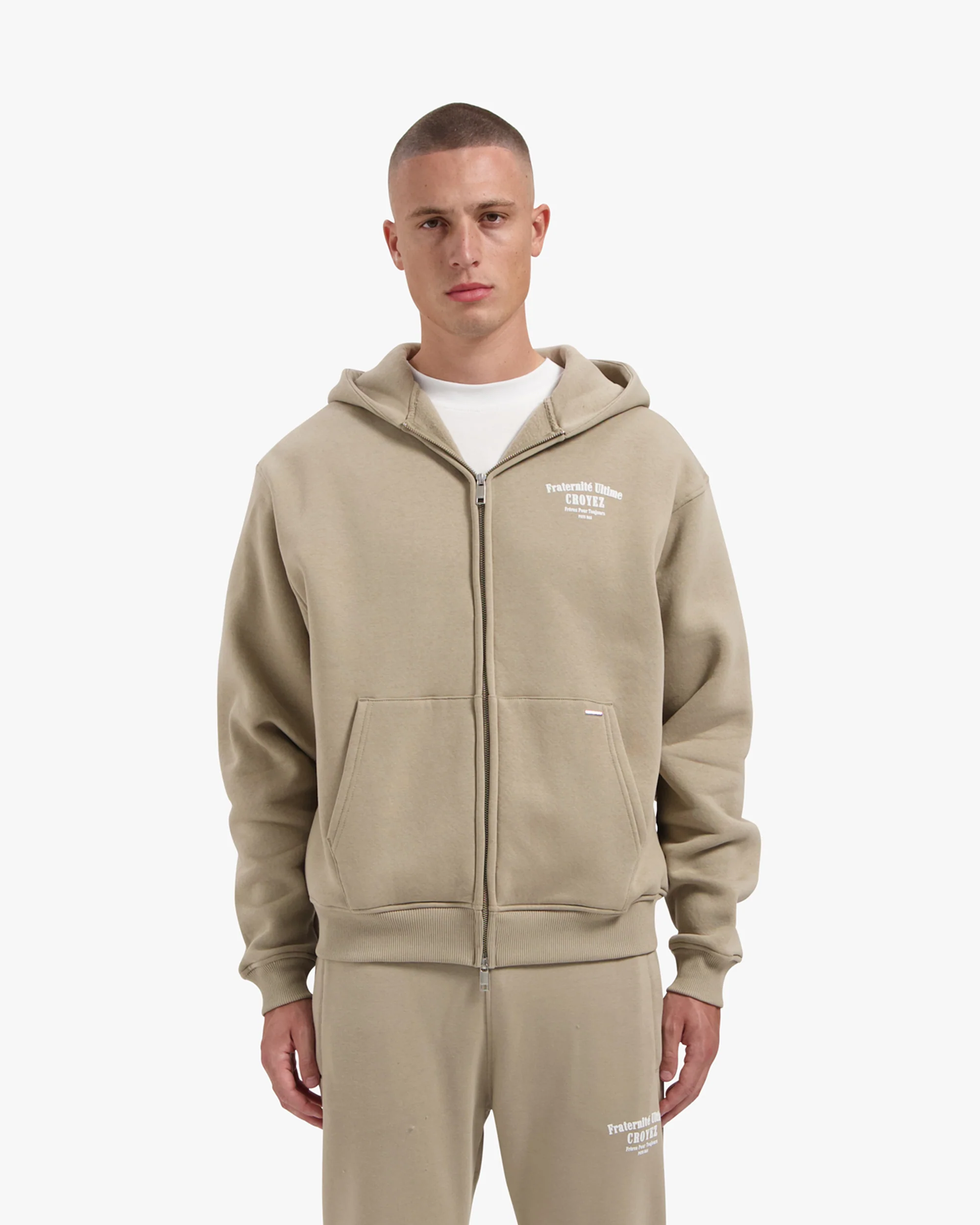 CROYEZ FRATERNITÉ ZIP-HOODIE | SAND - Image 3