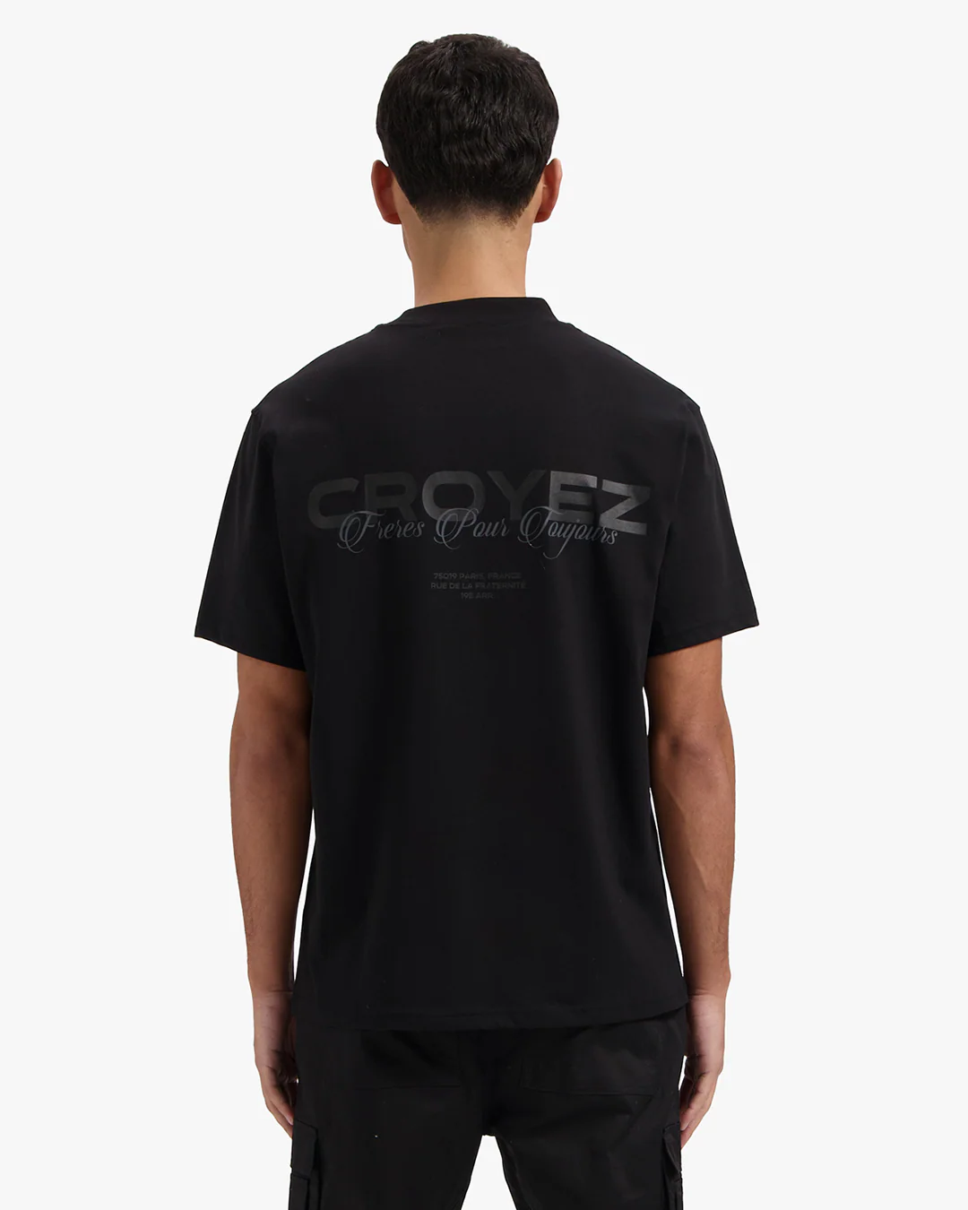 CROYEZ FRÈRES T-SHIRT | BLACK/BLACK - Image 4