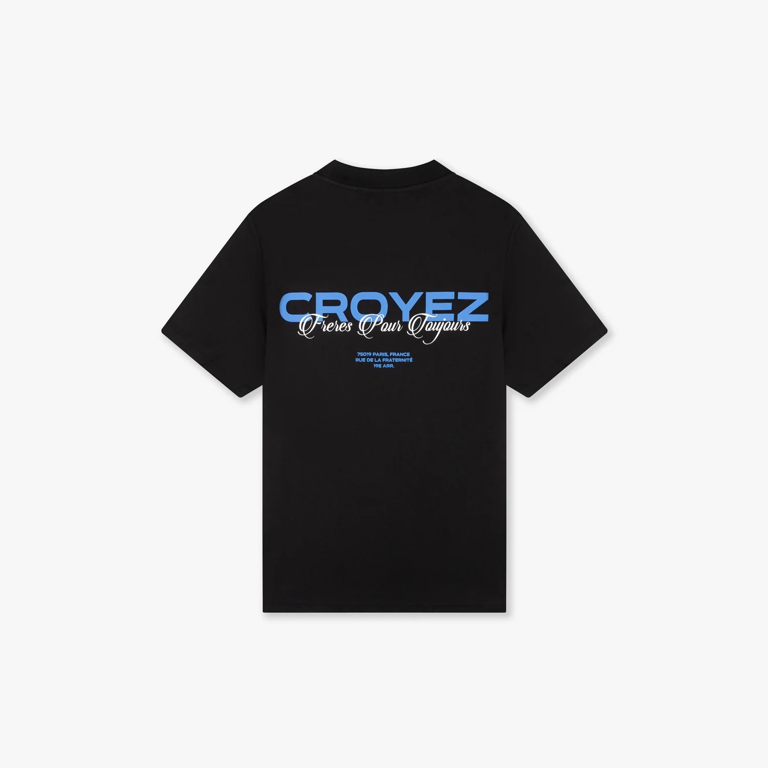 CROYEZ FRÈRES T-SHIRT | BLACK/COBALT - Image 2