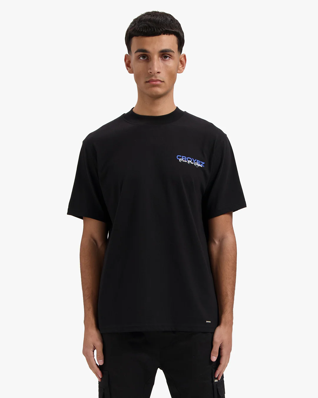 CROYEZ FRÈRES T-SHIRT | BLACK/COBALT - Image 3