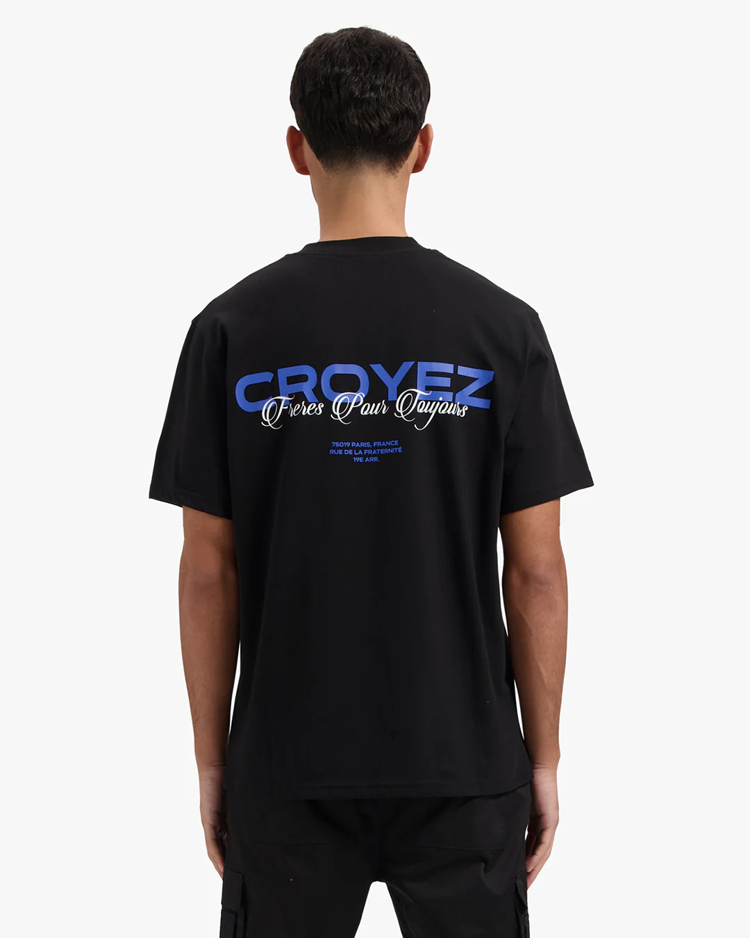 CROYEZ FRÈRES T-SHIRT | BLACK/COBALT - Image 3