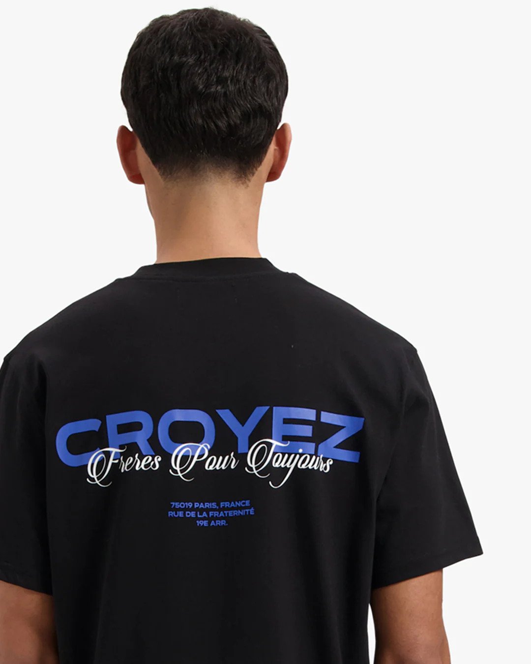 CROYEZ FRÈRES T-SHIRT | BLACK/COBALT - Image 6