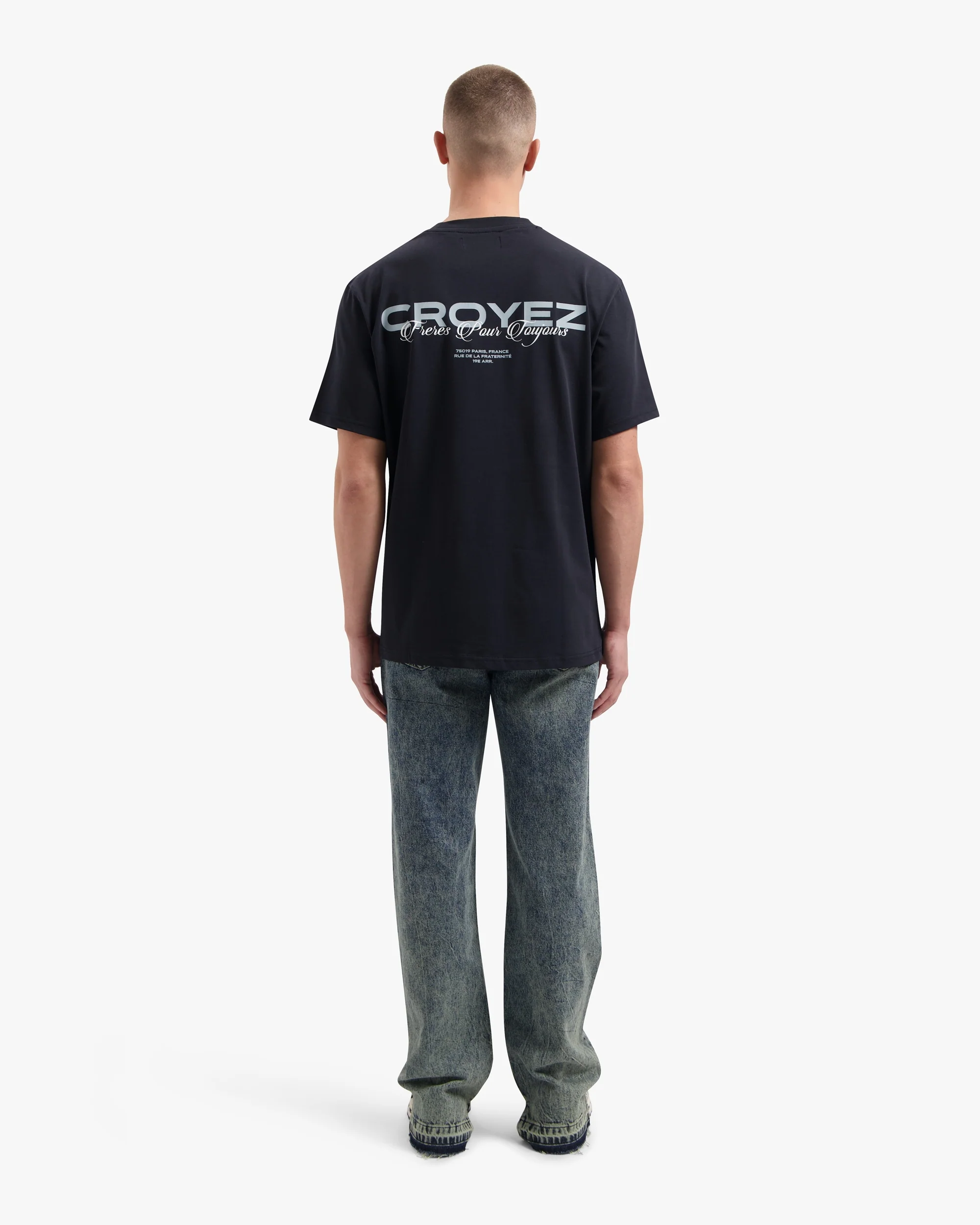 Croyez Frères T-Shirt | Navy - Image 6