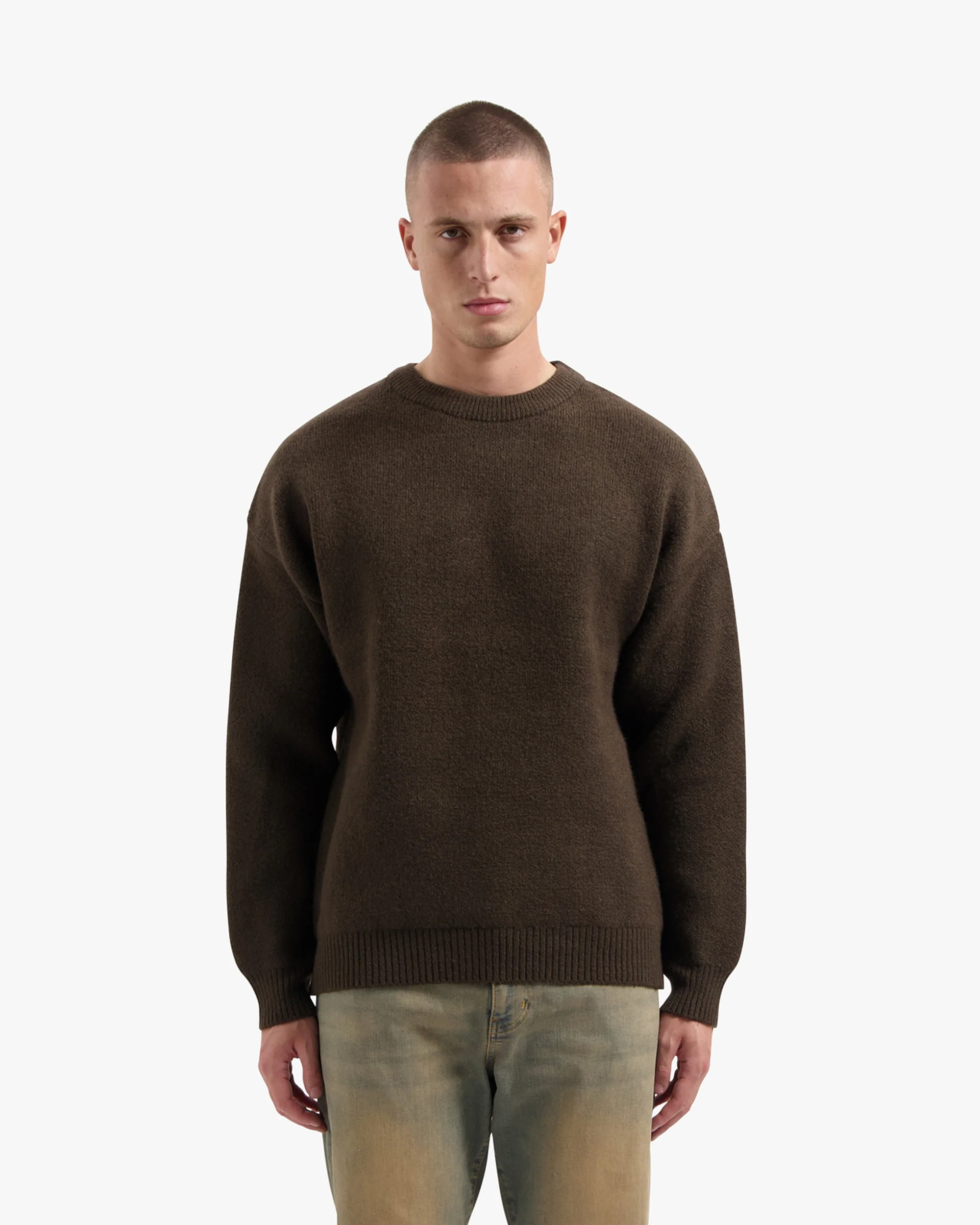 CROYEZ GALLERY KNIT SWEATER | BROWN - Image 3