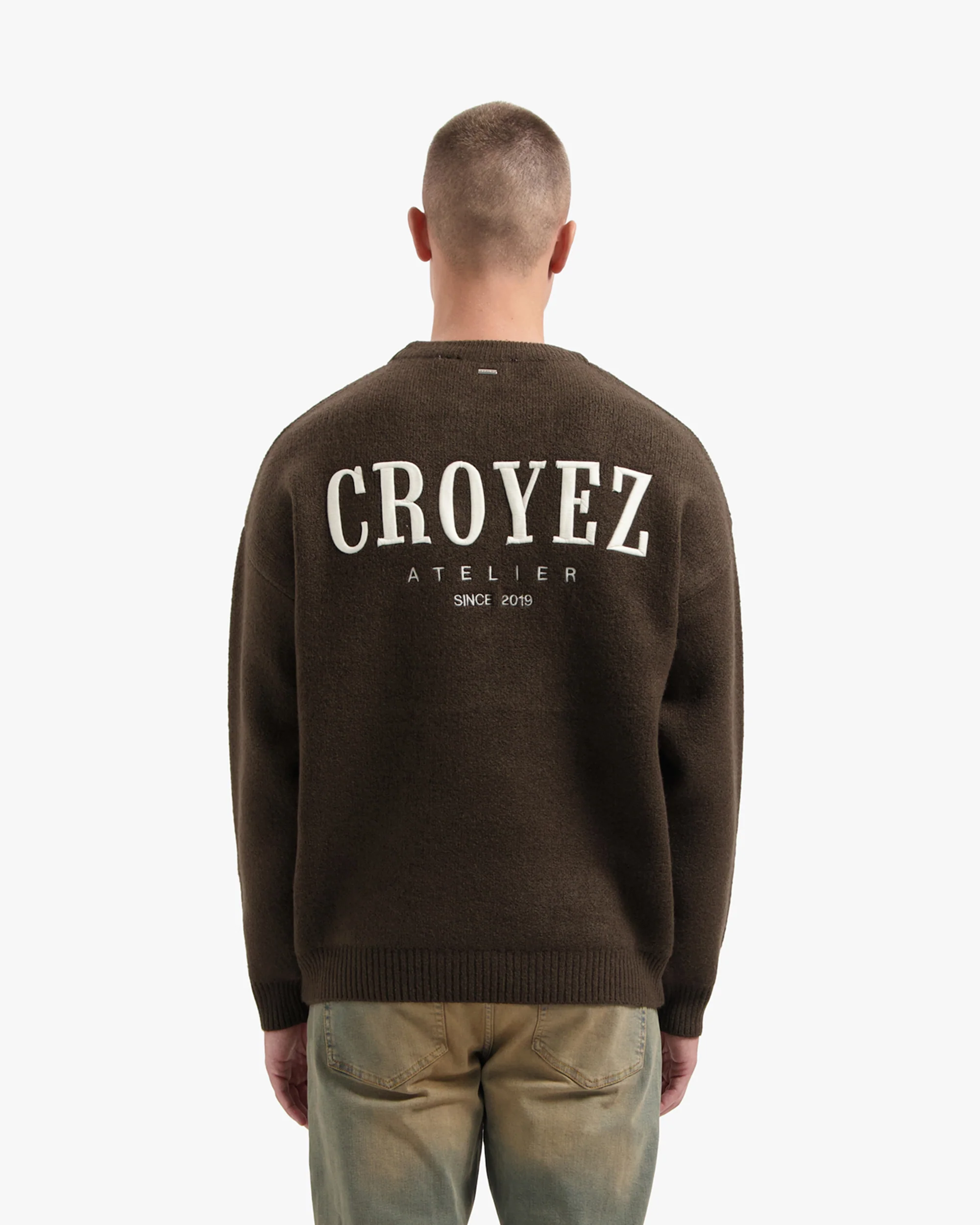 CROYEZ GALLERY KNIT SWEATER | BROWN - Image 4