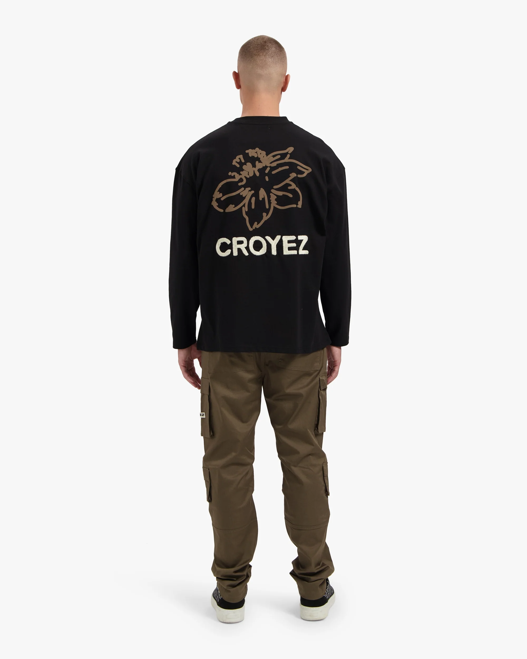CROYEZ GARDENER LONGSLEEVE T-SHIRT | BLACK - Image 6