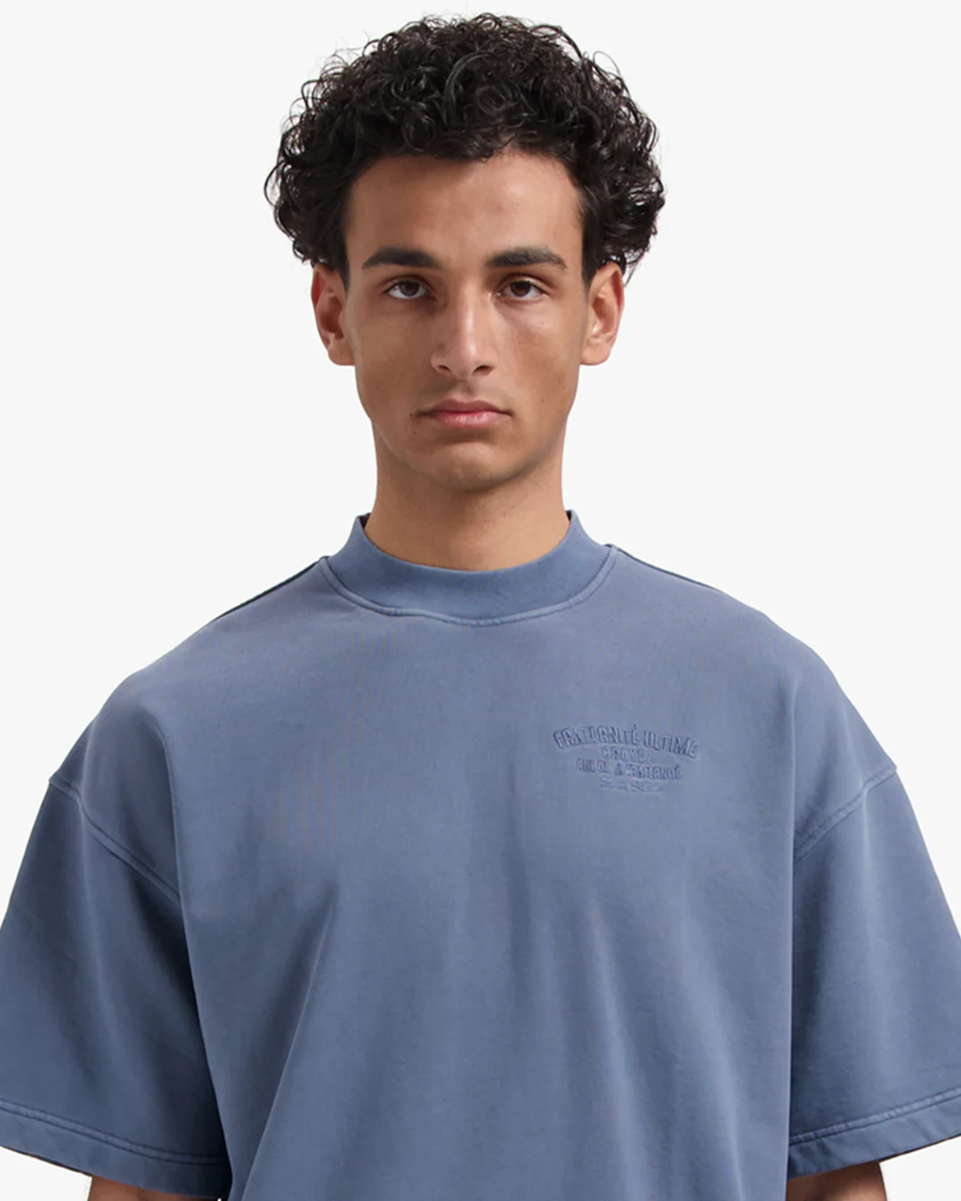 CROYEZ GARMENT DYE FRATERNITÉ T-SHIRT | BLUE - Image 3