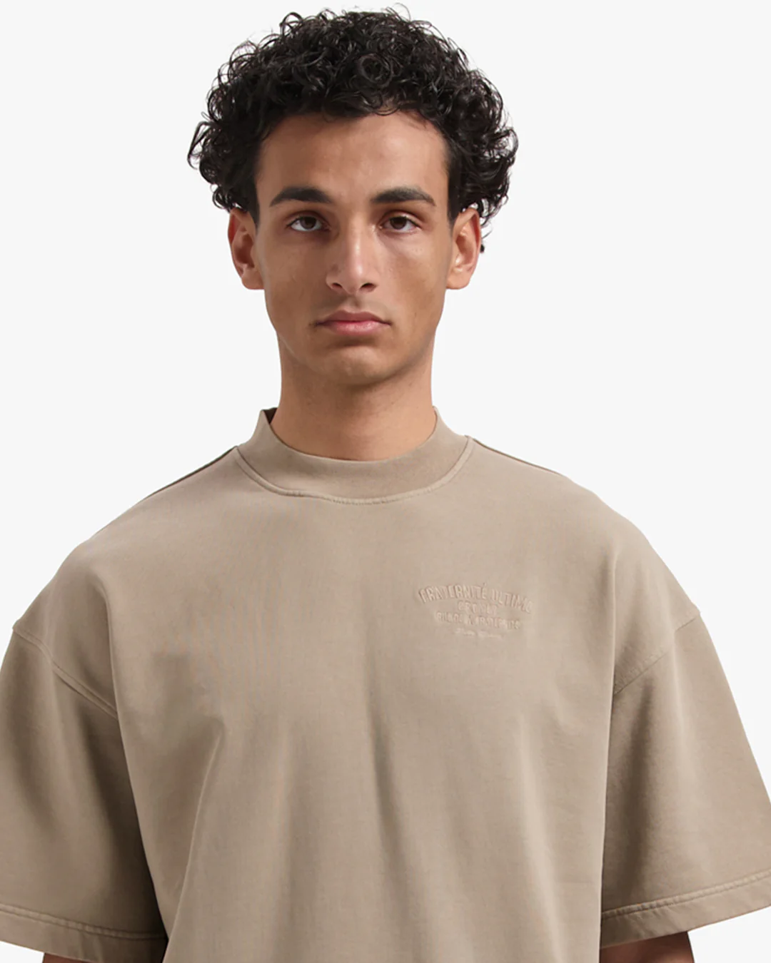 CROYEZ GARMENT DYE FRATERNITÉ T-SHIRT | STONE - Image 3