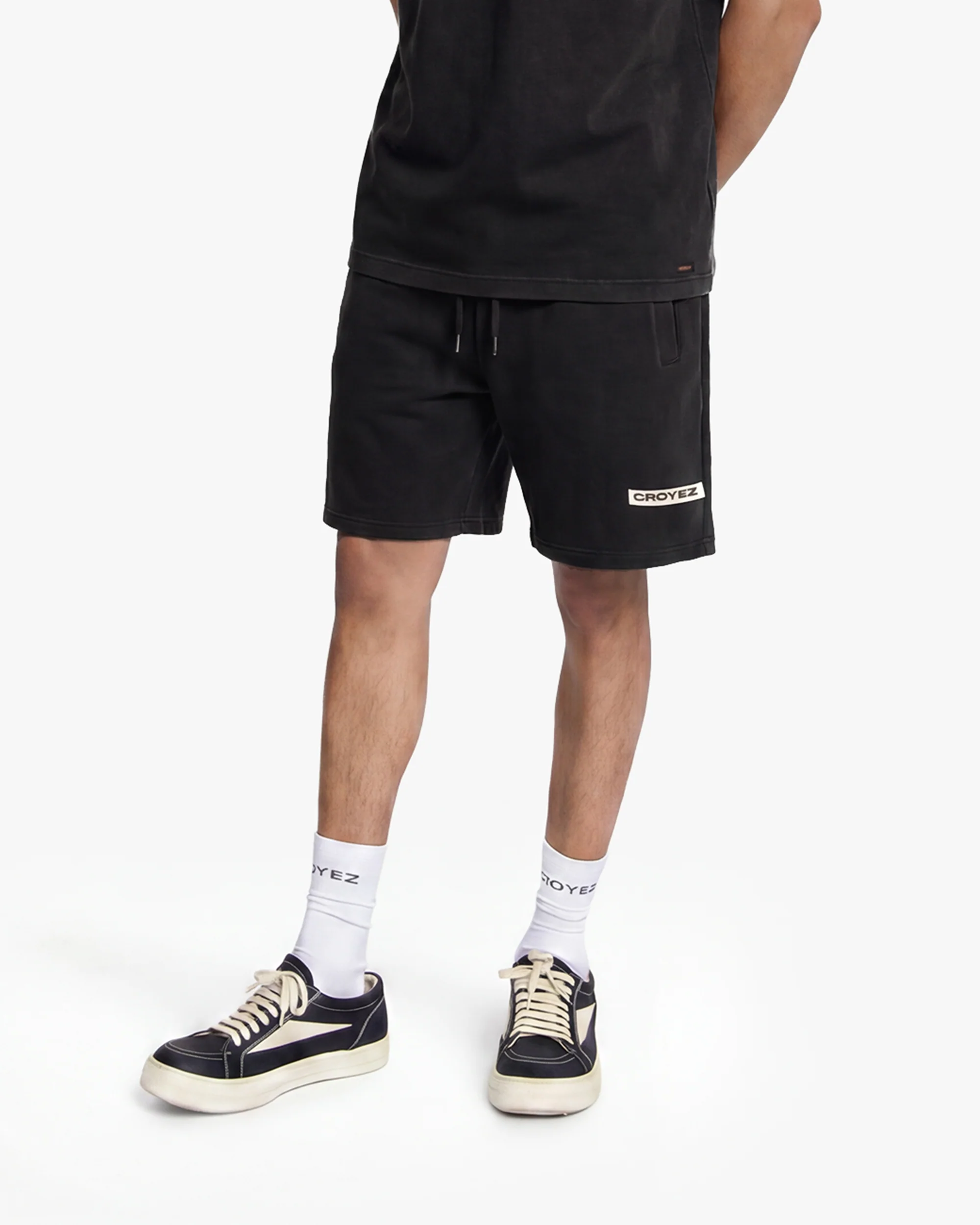 Croyez Garment Dye Shorts | Vintage Black - Image 3