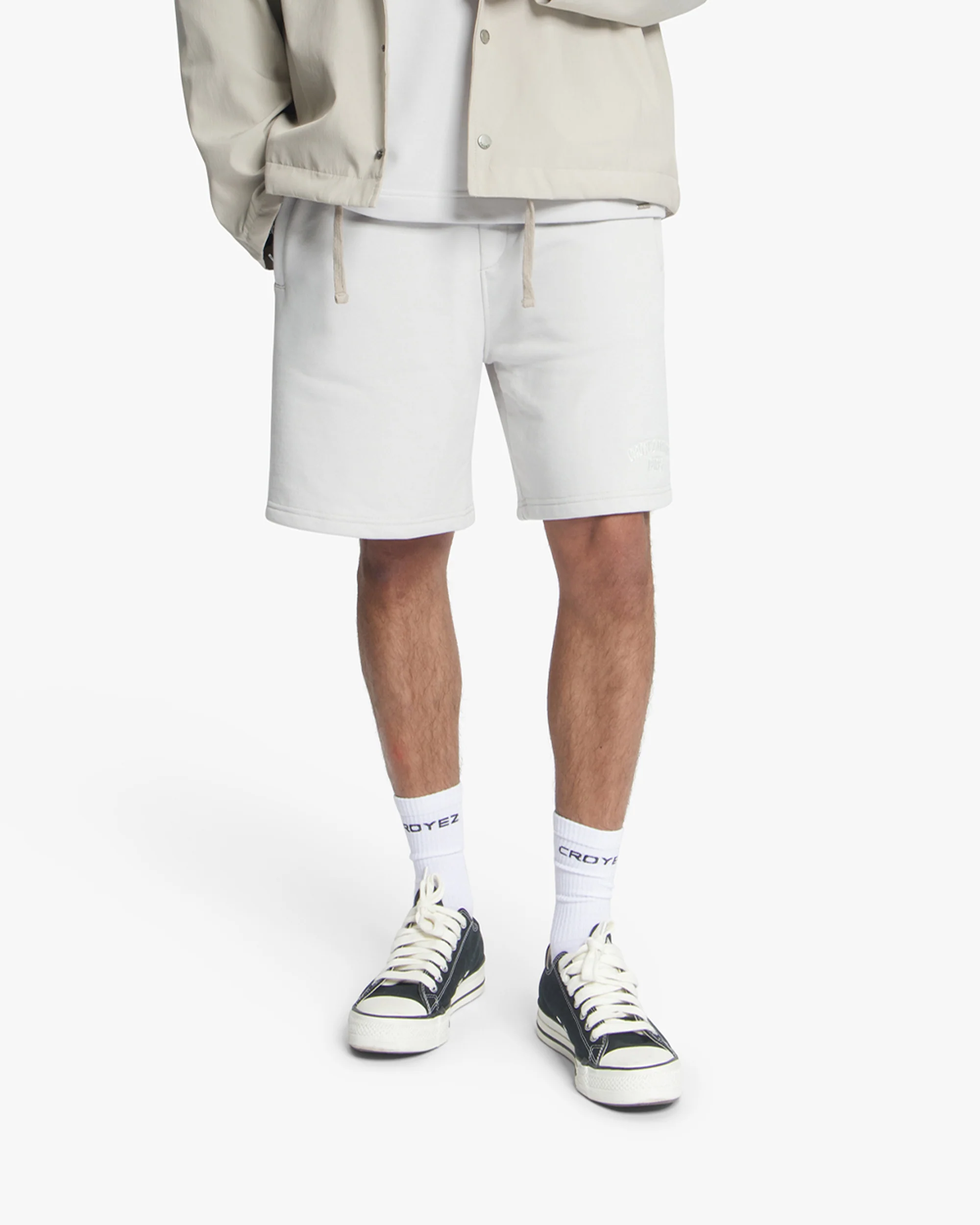 Croyez Heavyweight Atelier Shorts | Light Grey - Image 3