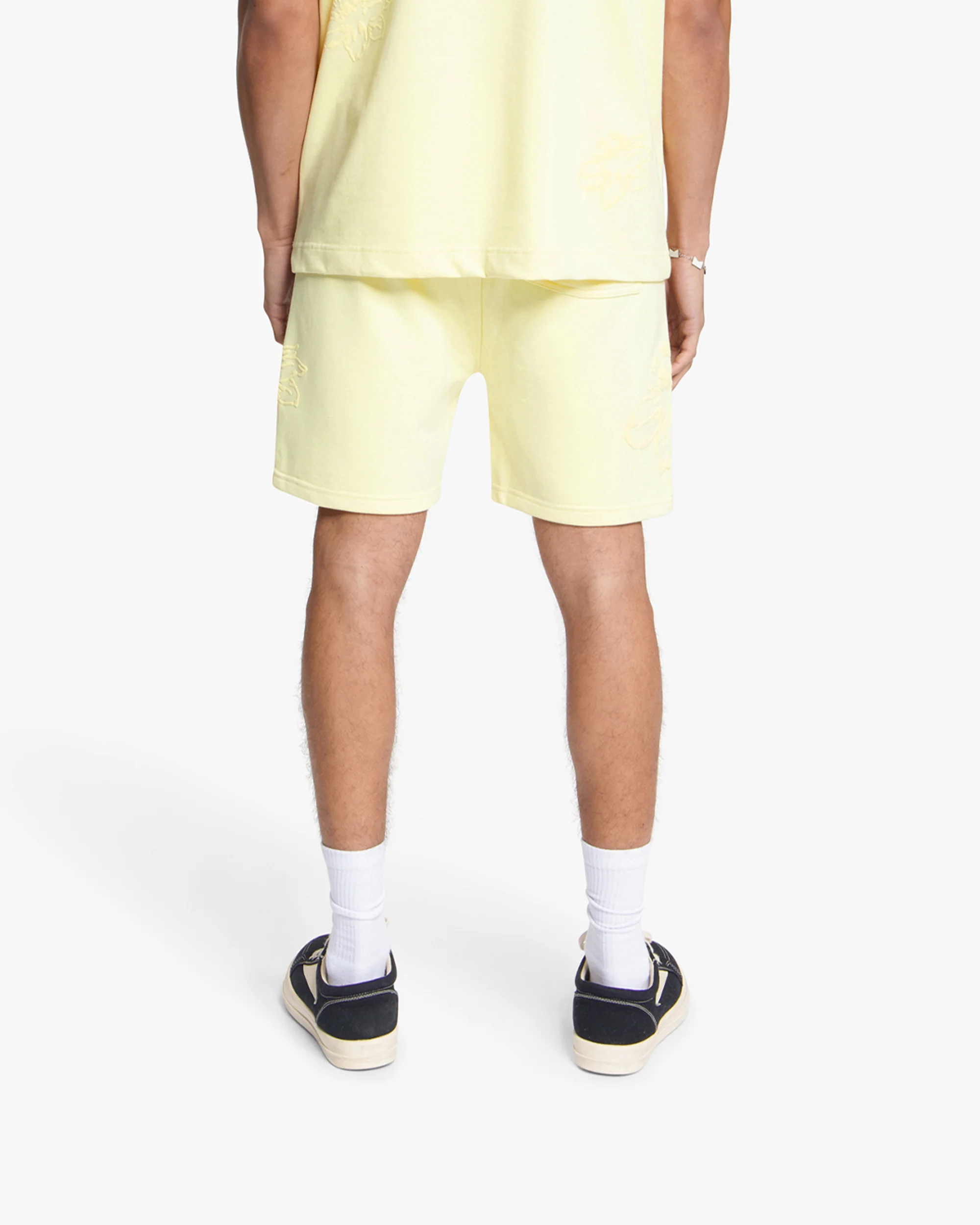 Croyez Initial Flower Shorts | Butter Yellow - Image 4