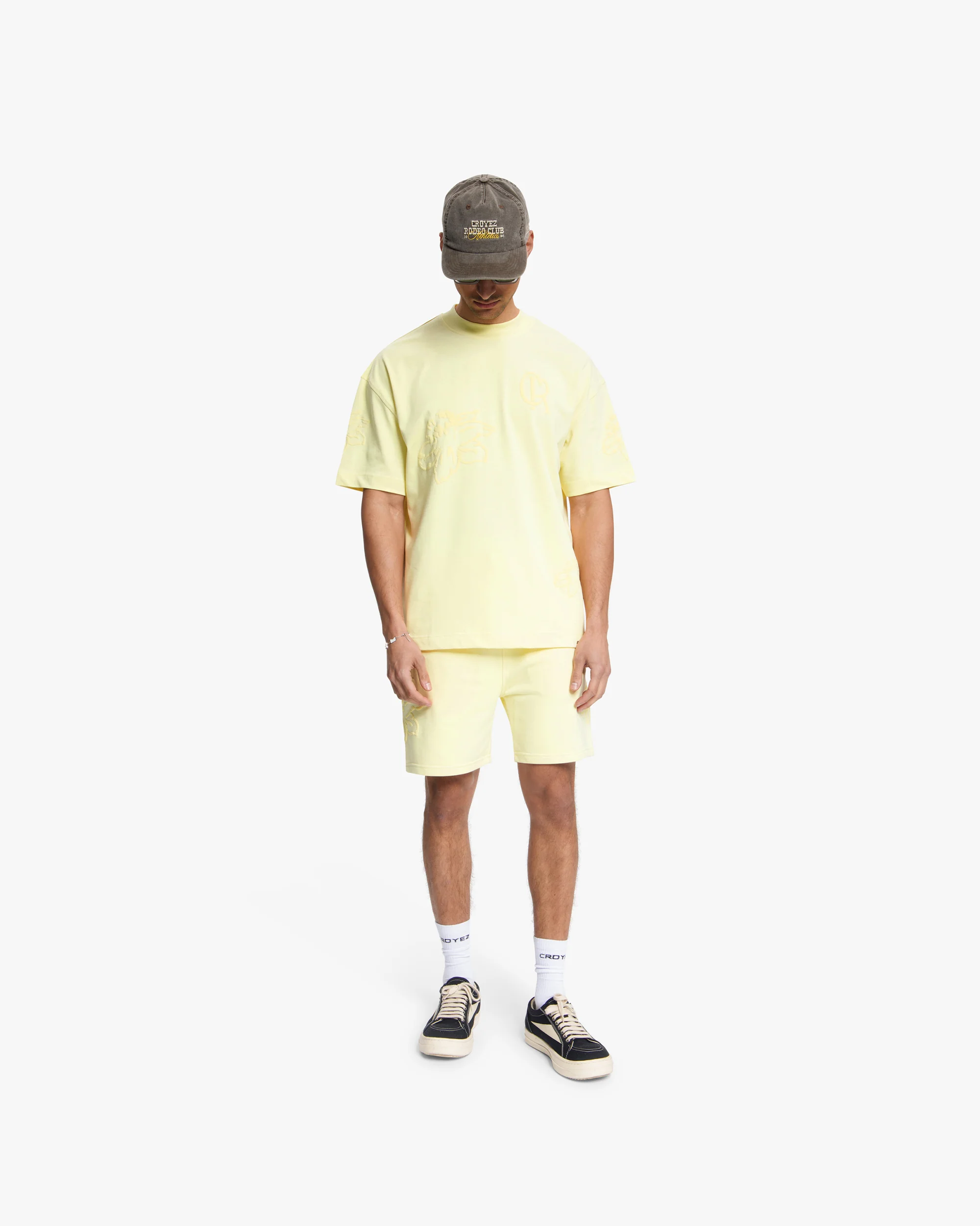 Croyez Initial Flower Shorts | Butter Yellow - Image 5