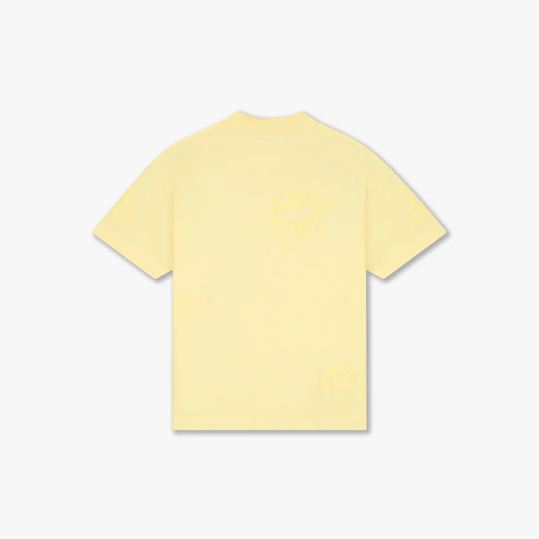 Croyez Initial Flower T-Shirt | Butter Yellow - Image 2