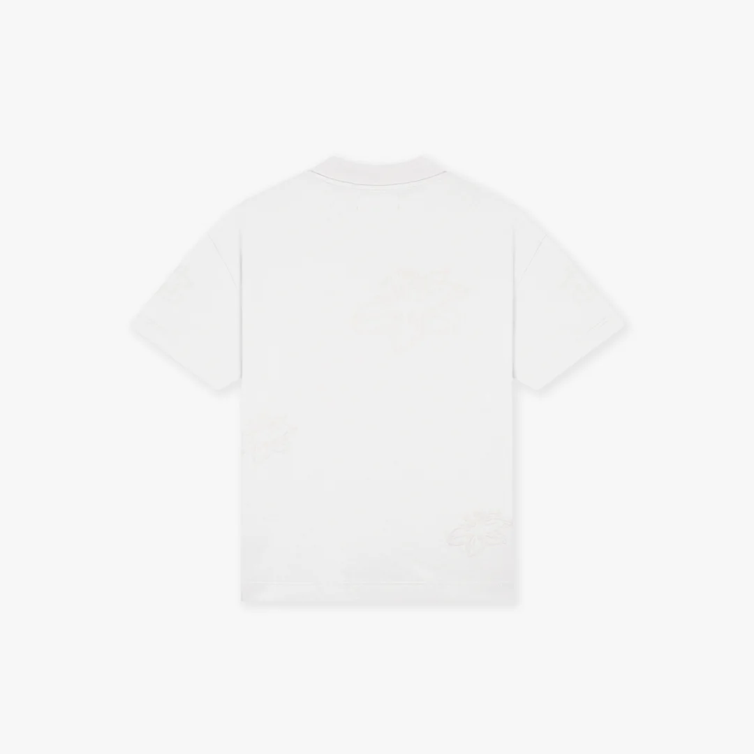 Croyez Initial Flower T-Shirt | Light Grey - Image 2