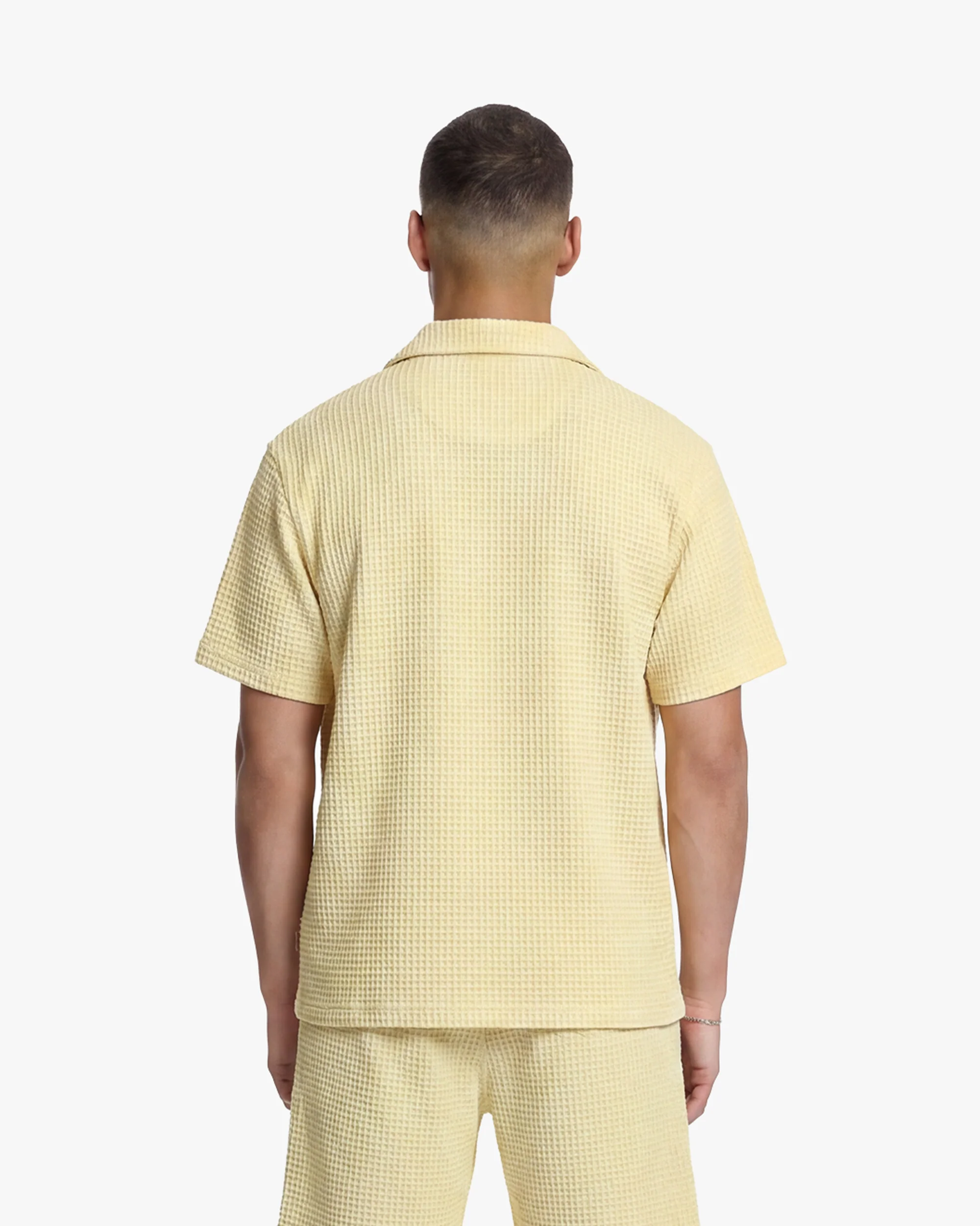 Croyez Initial Waffle Shirt | Butter Yellow - Image 4