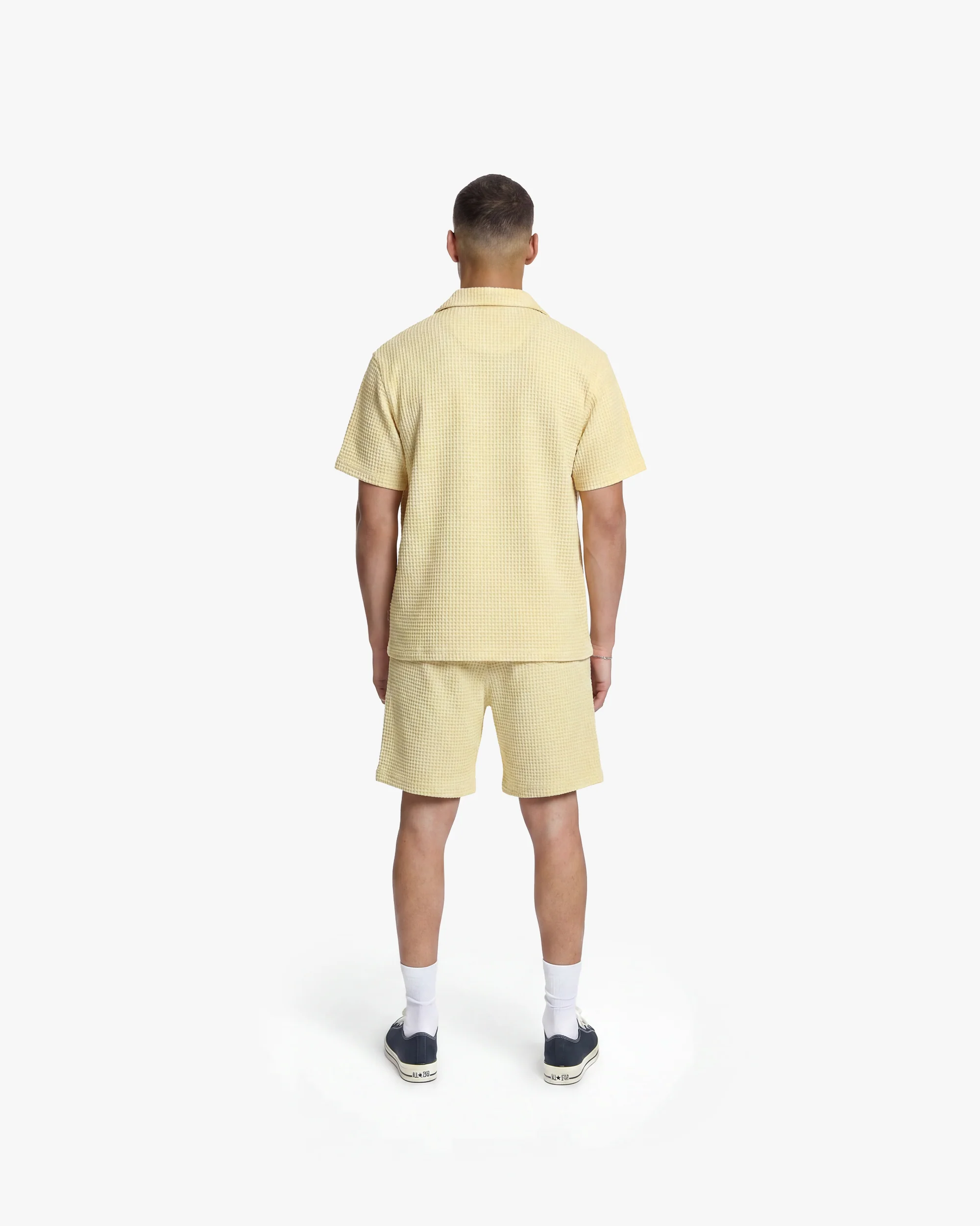 Croyez Initial Waffle Shorts | Butter Yellow - Image 6