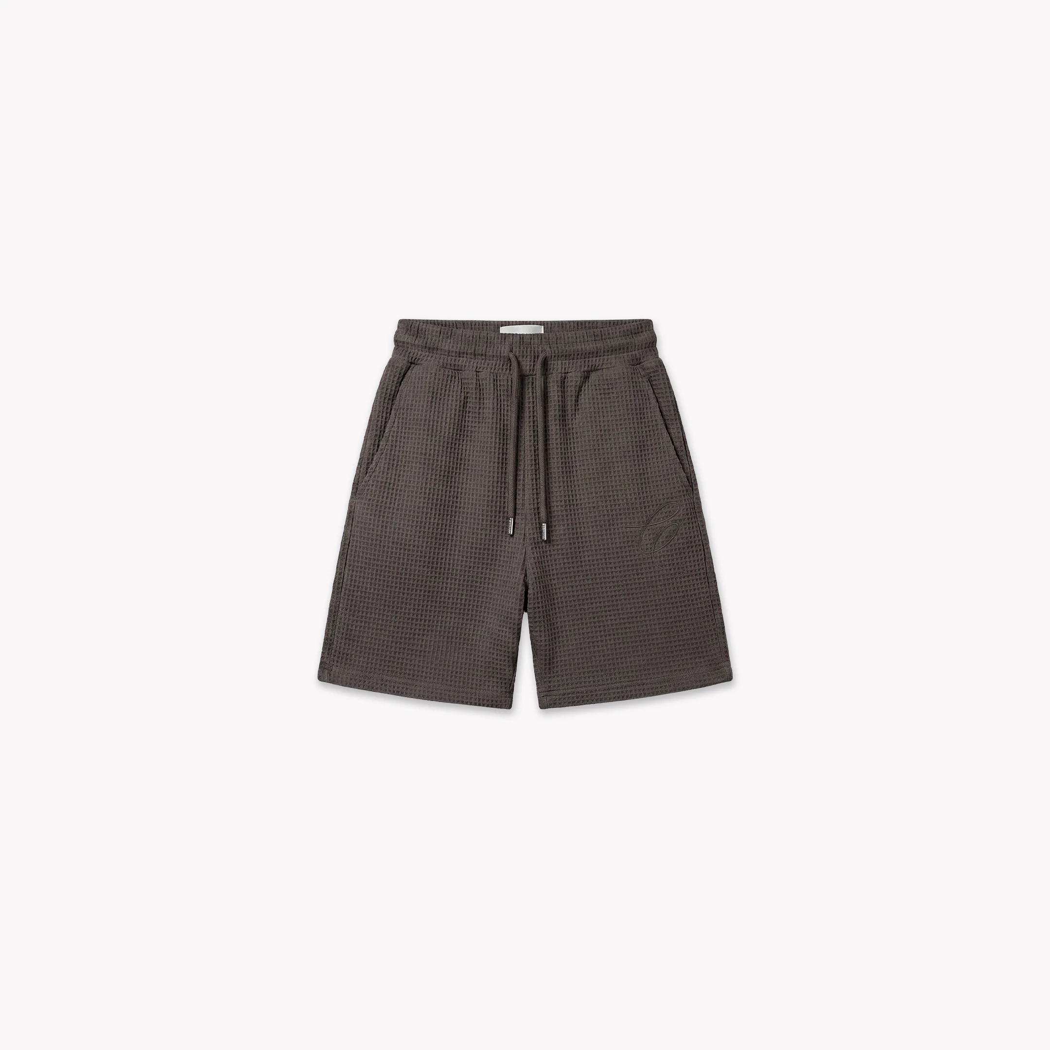 Croyez Initial Waffle Shorts | Washed Brown