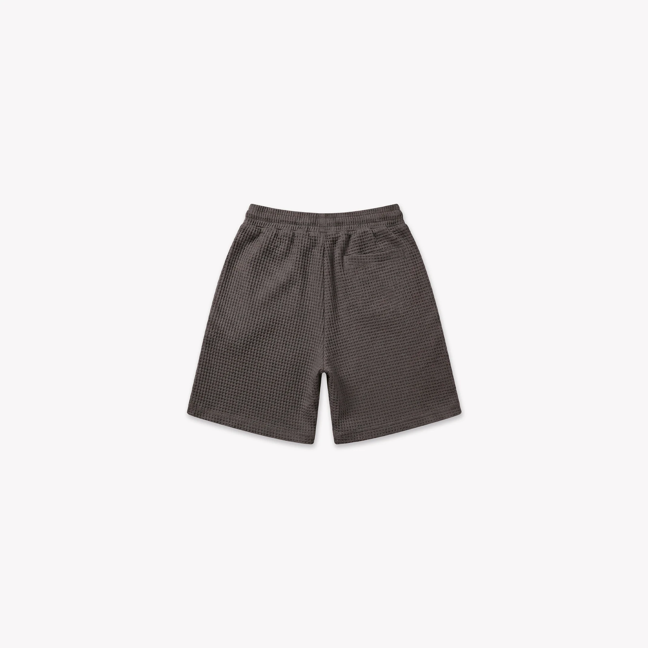 Croyez Initial Waffle Shorts | Washed Brown - Image 2