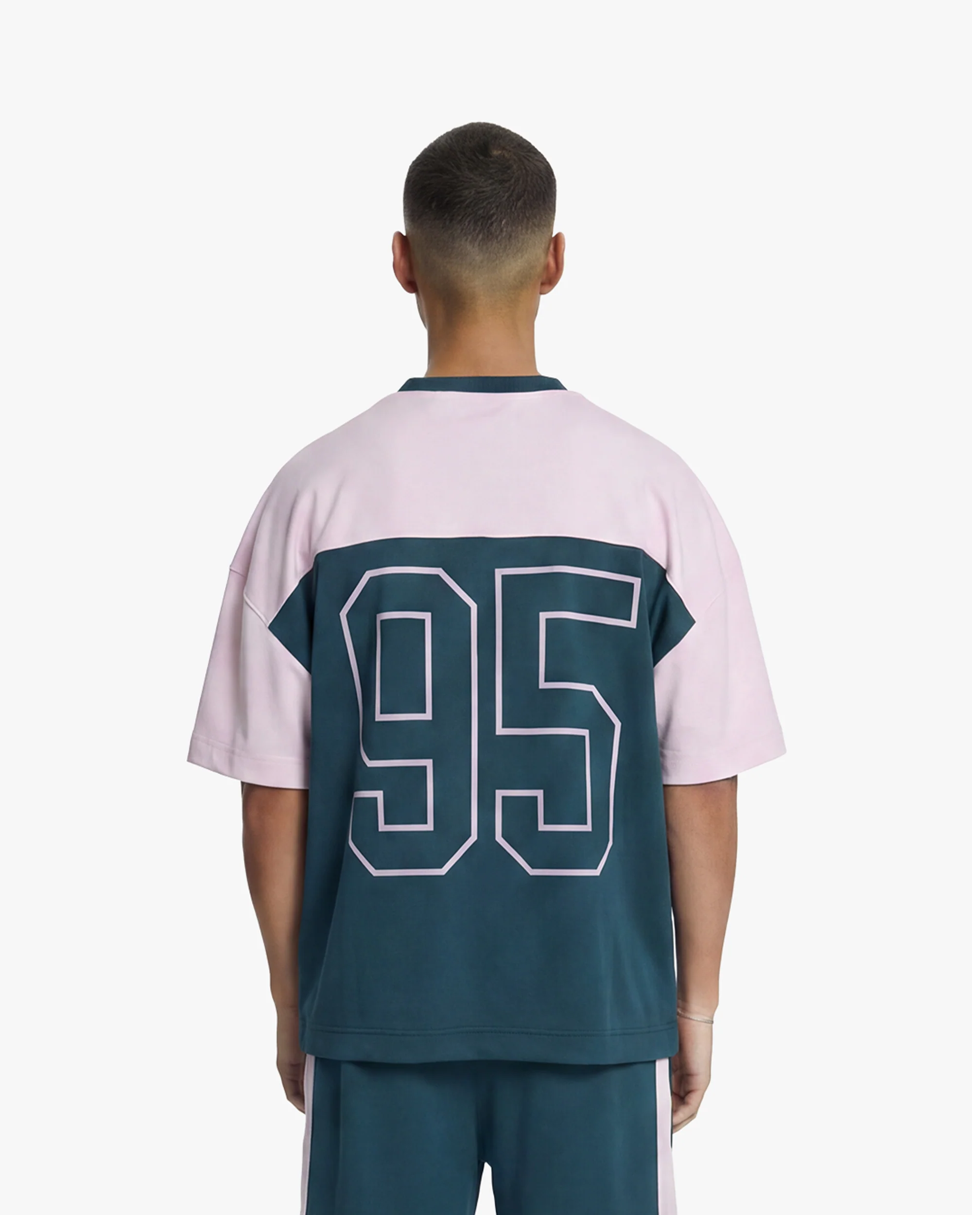 Croyez Jersey Sport T-Shirt | Dark Teal/Pink - Image 4