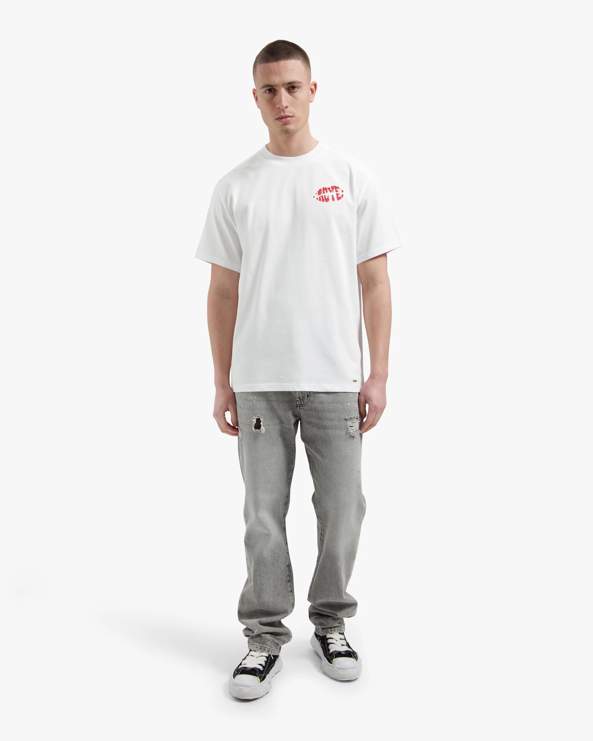 Croyez Lips T-Shirt | White - Image 5