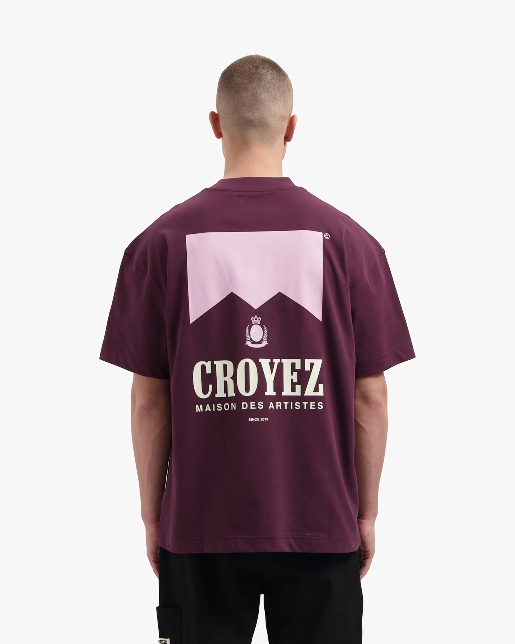 Croyez Maison Fumes T-Shirt | Burgundy - Image 4